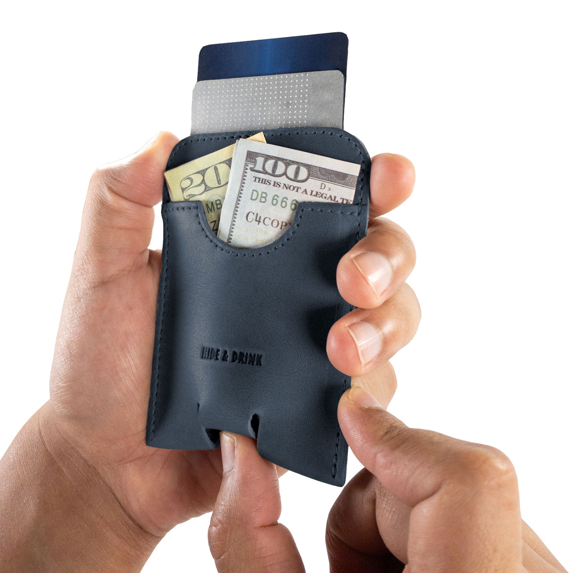Push Card Holder - Stockyard X 'The Leather Store'