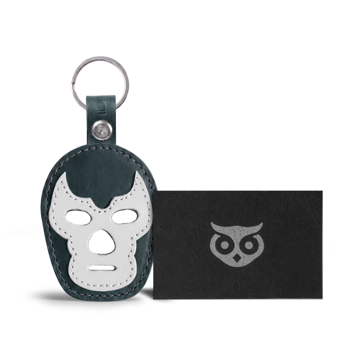 Luchador Mask Leather Keychain