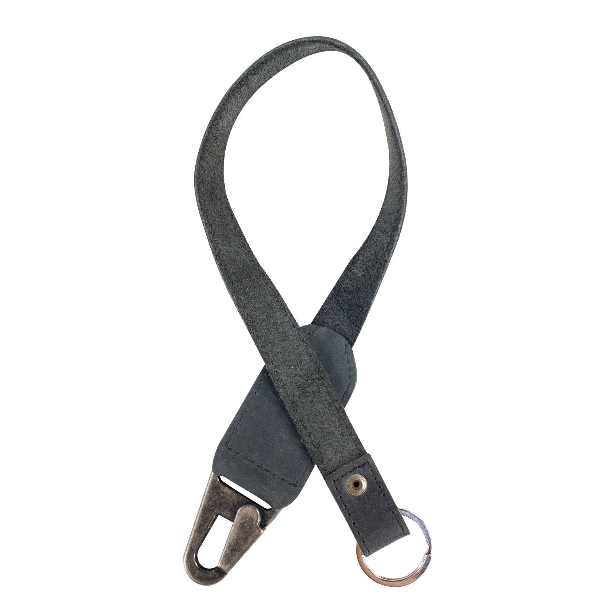 Hide & Drink Keychain Lanyard, a functional and stylish accessory crafted from Full Grain Leather, designed with a clip for easy attachment to keys, showcasing artisanal quality.
