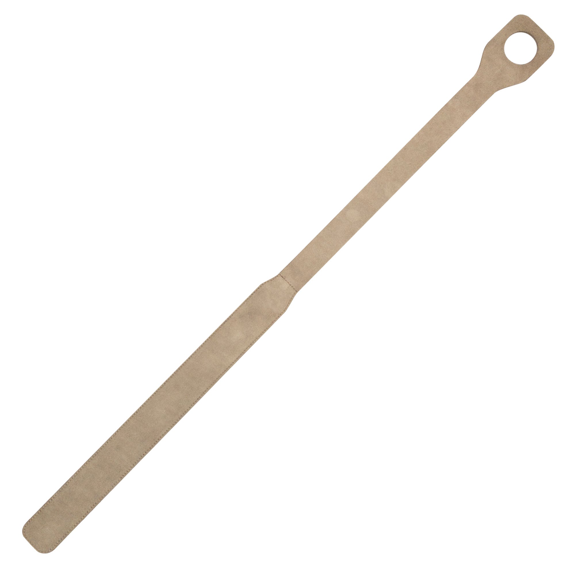 Minimalistic Cello Endpin Strap Stopper shown in a neutral tone by tocame. This Classic Non-Slip Stopper is a great functional accessory for ensuring cello stability. Hand cut and fire branded, it represents small batch production and artisanal quality from La Antigua Guatemala & Oaxaca Mexico.
