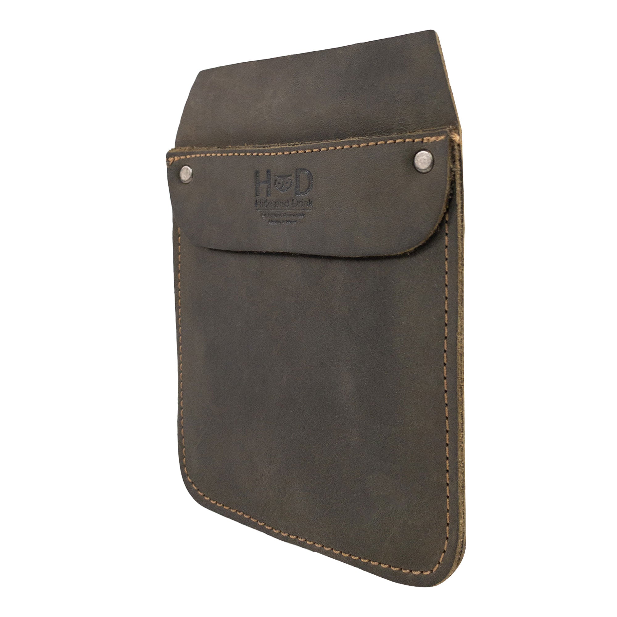 Hide & Drink Leather Work Pocket filled with various tools, showcasing its storage capability. Designed for easy access, this Work Pocket Organizer ensures you have your essentials at hand.