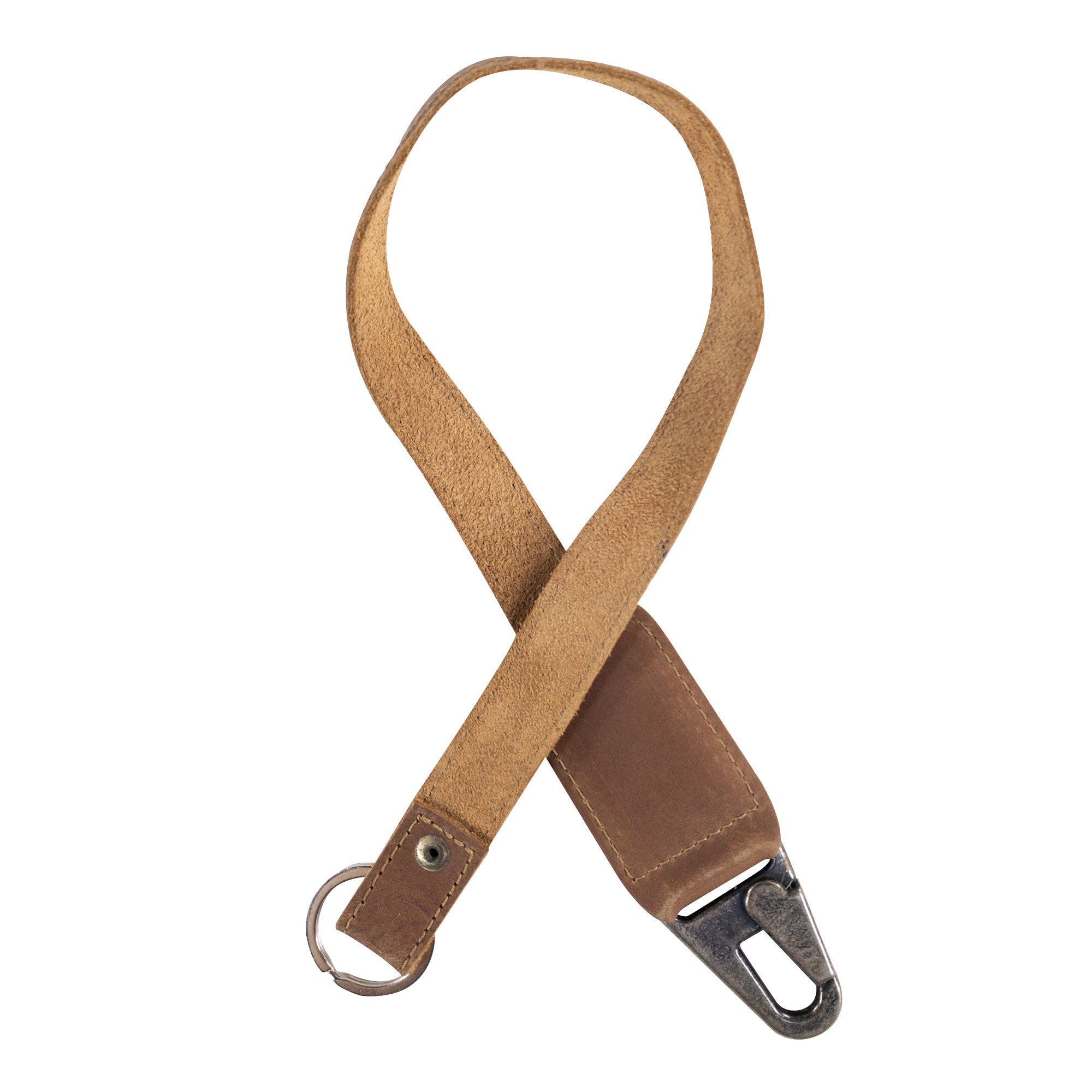 Hide & Drink Keychain Lanyard made of luxurious Full Grain Leather, designed with a clip for easy key access. This item reflects artisan craftsmanship and commitment to small batch production.
