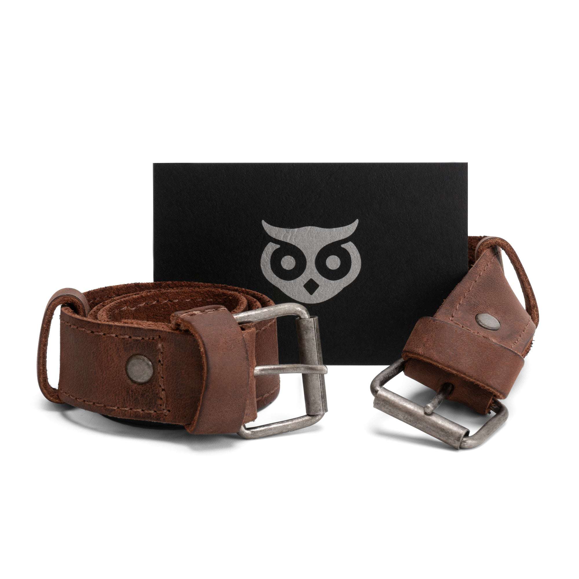 Bicycle Ankle Bands by Hide & Drink, featuring a beautifully packaged set of Rustic Bicycle Ankle Bands with a Brass Metal Buckle. This functional accessory made from Full Grain Leather makes for an excellent Vintage Gift for Cyclists, handmade in La Antigua Guatemala with artisan quality.