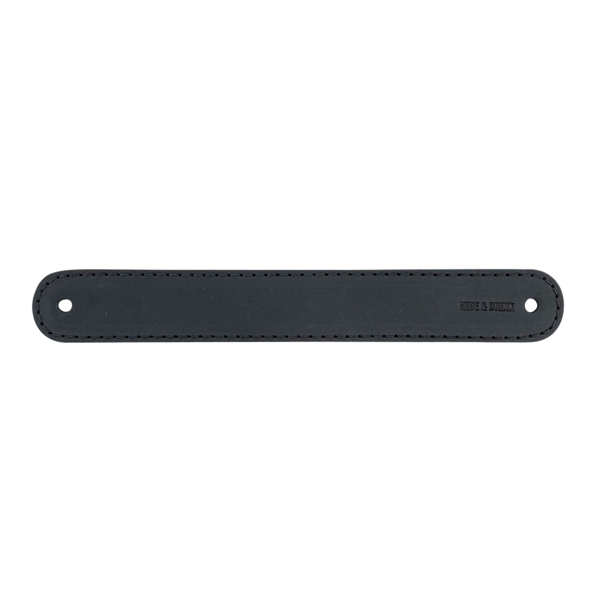 Hide & Drink Drawer Handles (4pk) featuring close-up shots of handmade leather, emphasizing their quality and unique features. Each is easy to install, perfect for stylish home upgrades.