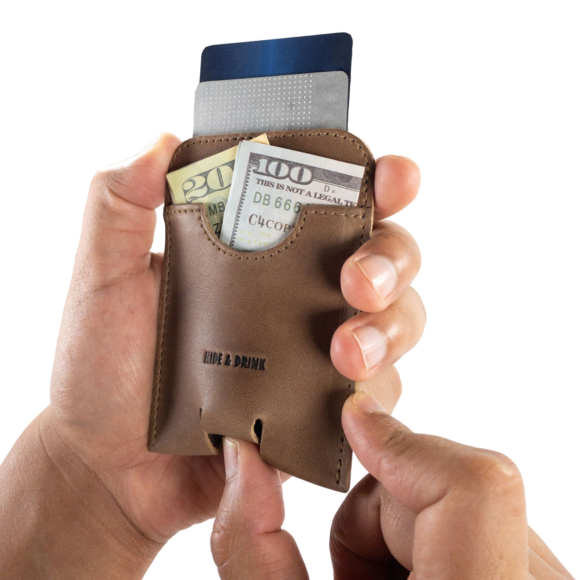 Push Card Holder - Stockyard X 'The Leather Store'