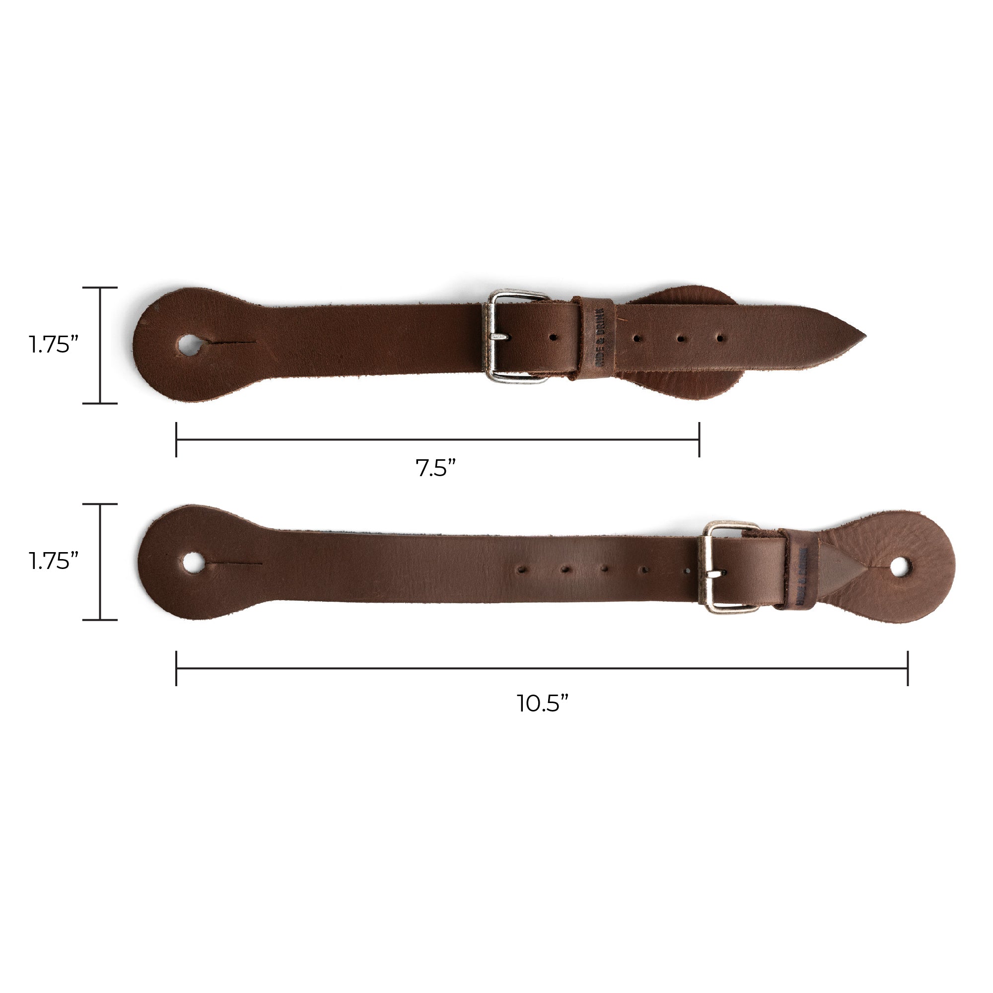 Hide & Drink's Ply Spur Straps (2 Pieces) - This set includes 2 Single Spur Straps for Men and Women's Cowboy boots. Crafted from Full Grain Leather, these artisan-crafted straps are perfect for Equestrian use and offer superior durability, showcasing small batch production.