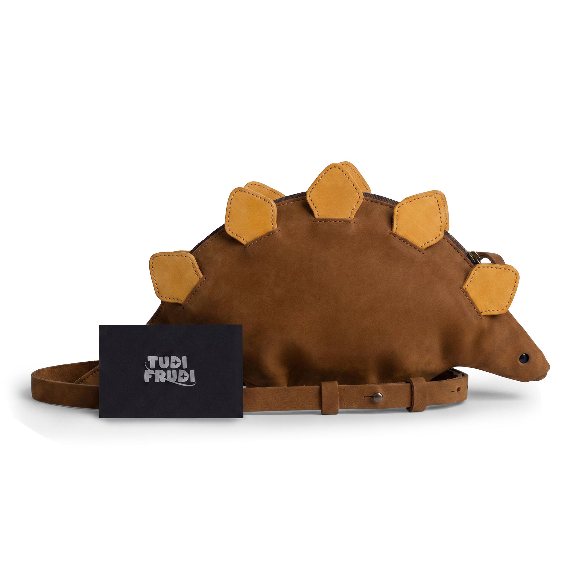 Leather Dinosaur Stegosaurus Shoulder Bag