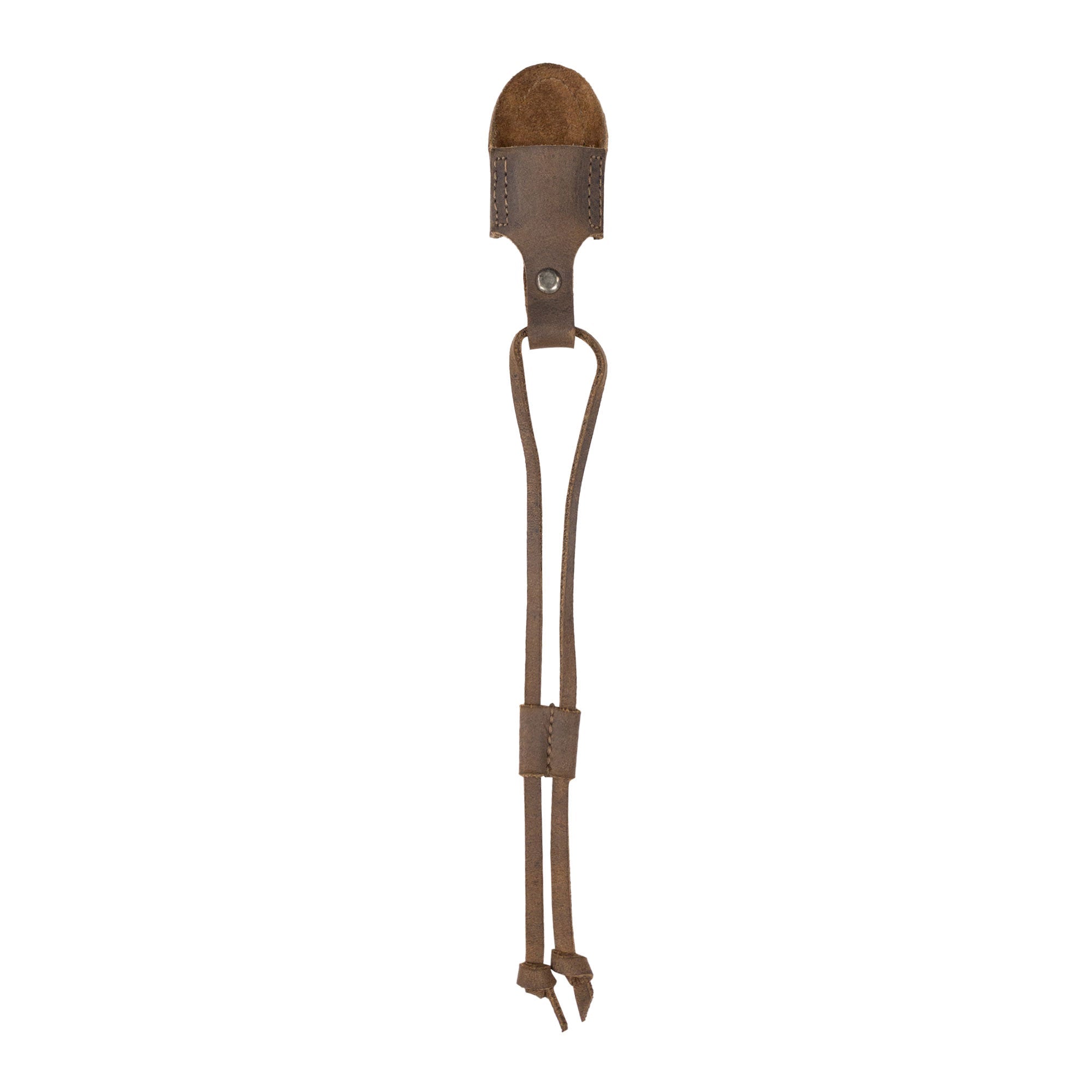 A detailed view of the Archery Thumb Finger Protector from Valhalla Gear, emphasizing its design and function. Crafted from full grain leather, this handmade accessory is ideal for targeting in archery for both men and women, with a focus on ease of movement.