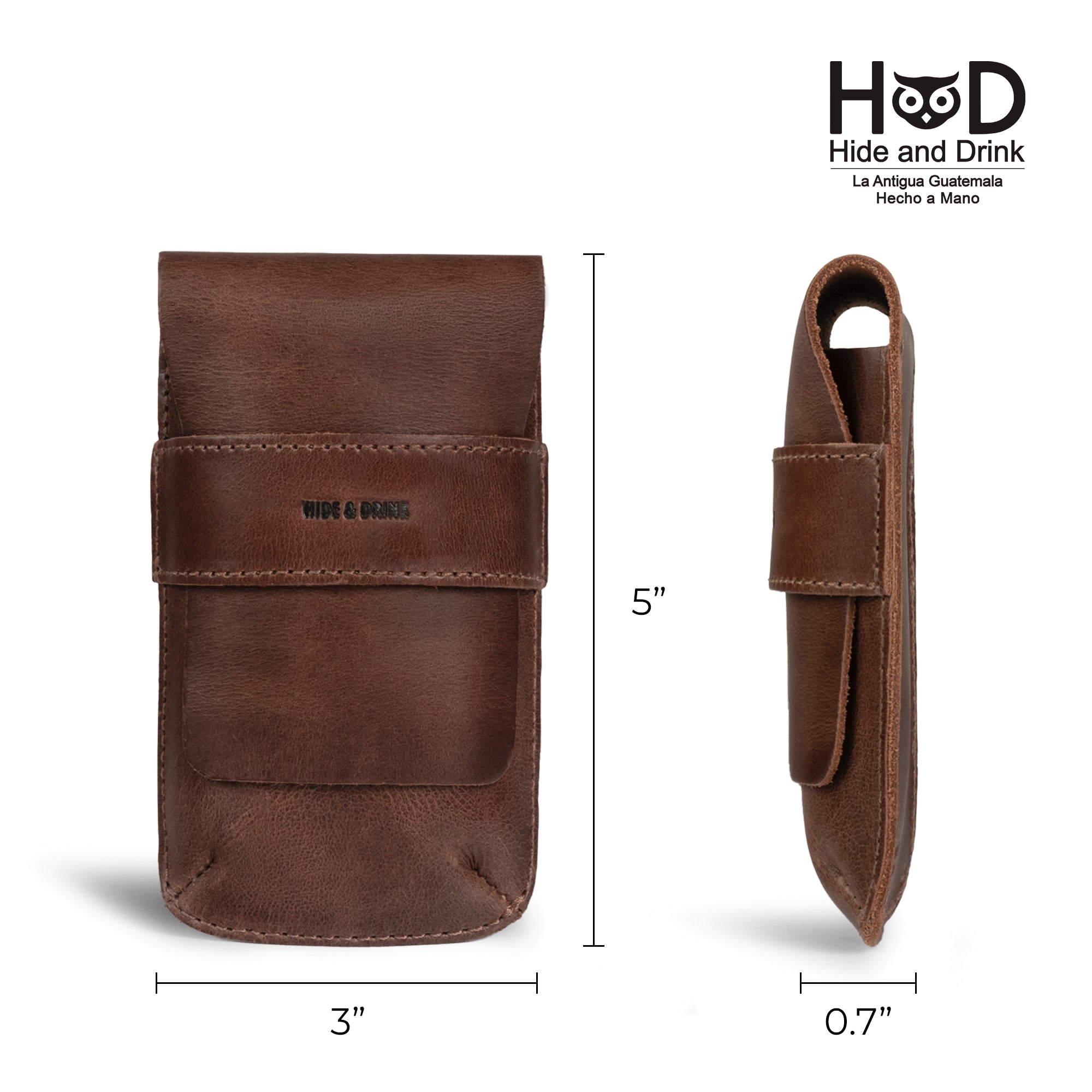 Versatile Single Watch Pouch by Hide & Drink, showcasing a vintage sleeve for stylish watch storage. This compact carrying holder is made from full grain leather and serves as an ideal portable storage watch case for men. Featuring hand cut and hand sewn craftsmanship, it represents small batch production and is expertly crafted in La Antigua Guatemala & Oaxaca, Mexico.