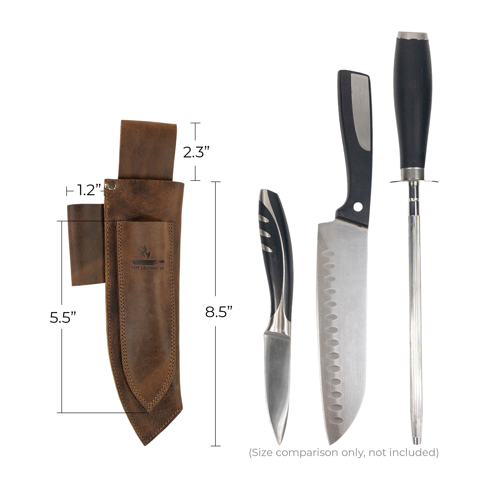 Knife Sheath with Belt Loop - Stockyard X 'The Leather Store'