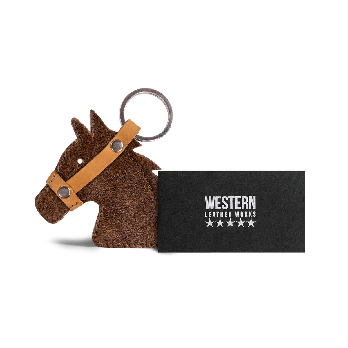 Cowboy Stallion Head Keychain