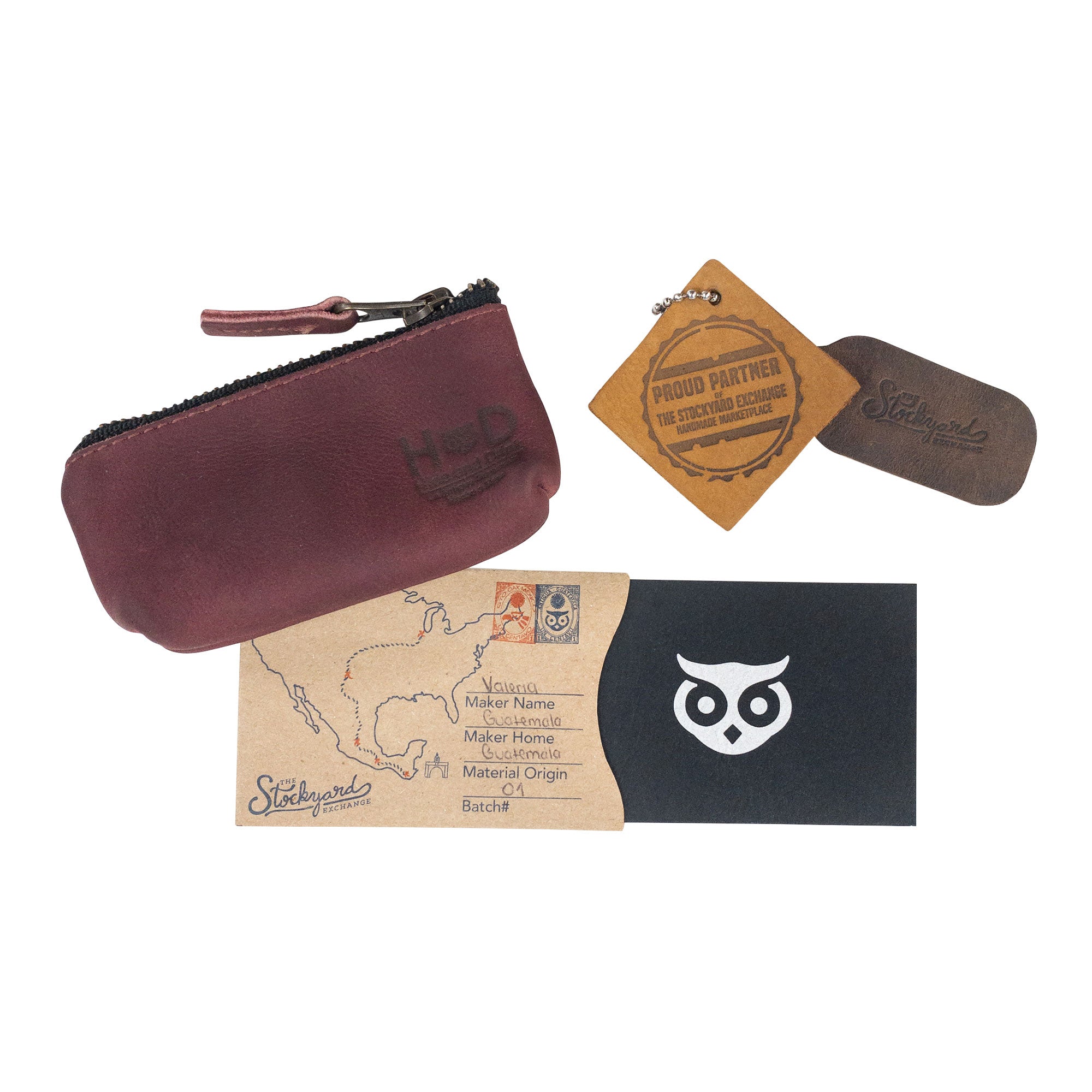Hide & Drink Key Holder Zippered Pouch showcasing quality materials and craftsmanship. Perfect for keys, coins, or use as an earphone holder, handcrafted in vintage style leather.