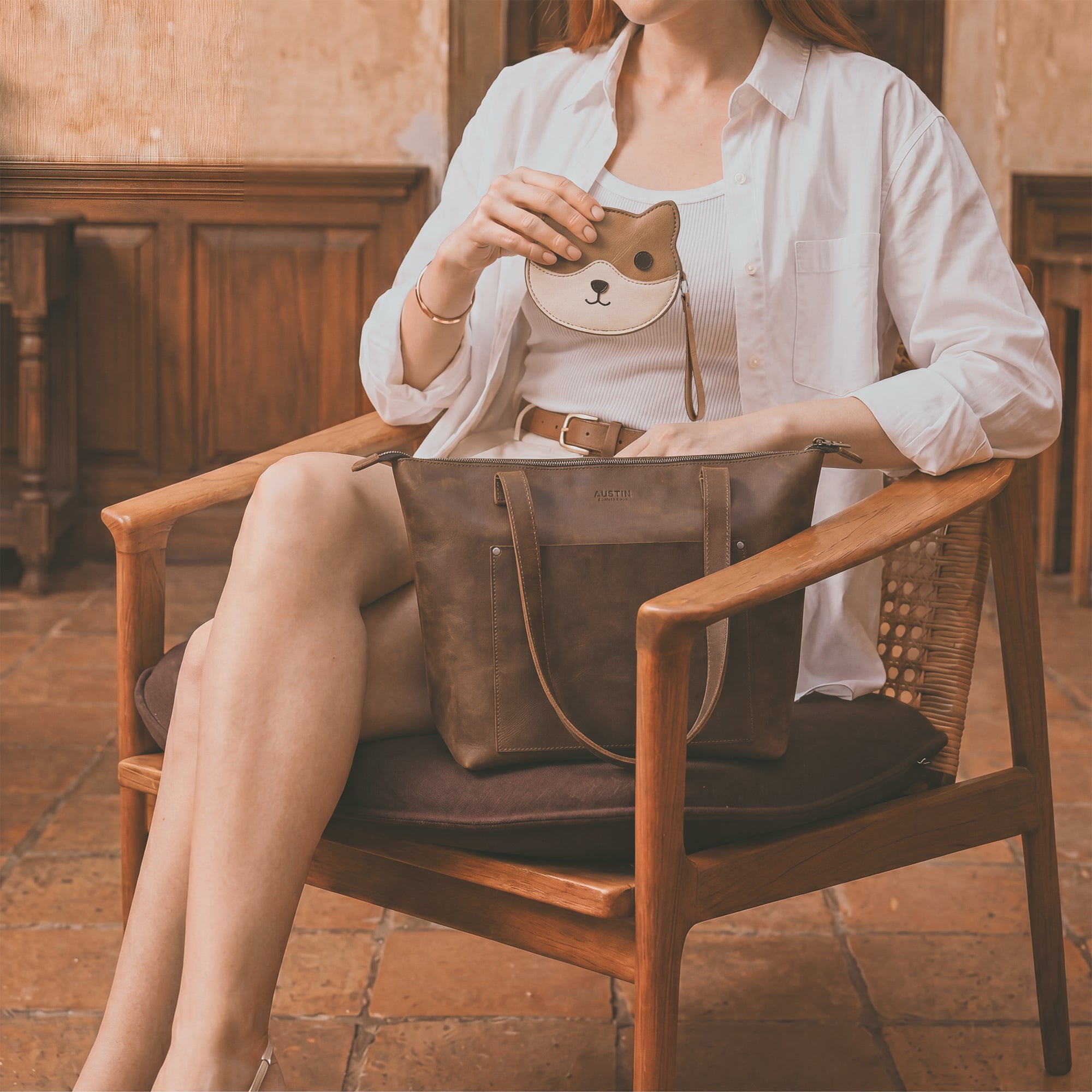 Cute Cat Clutch - Stockyard X 'The Leather Store'