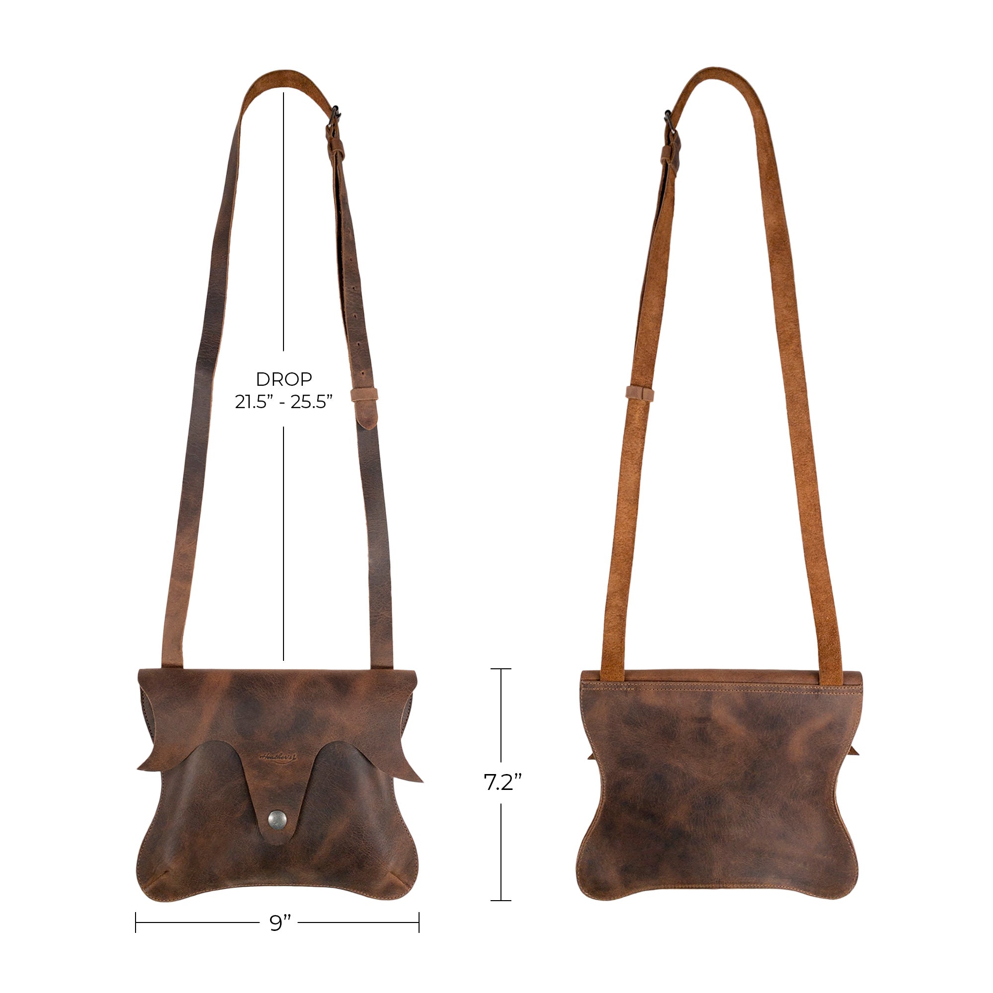 Leaf-Shaped Shoulder Bag - Stockyard X 'The Leather Store'