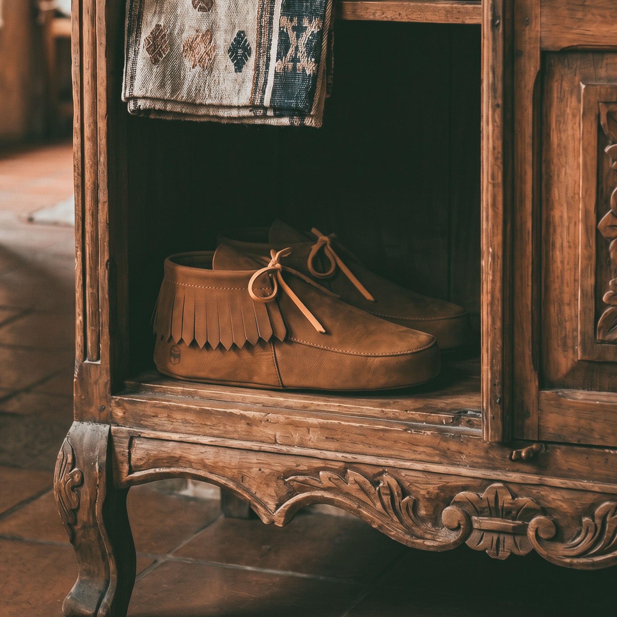 Sierra Fringe Moccasin Slippers
