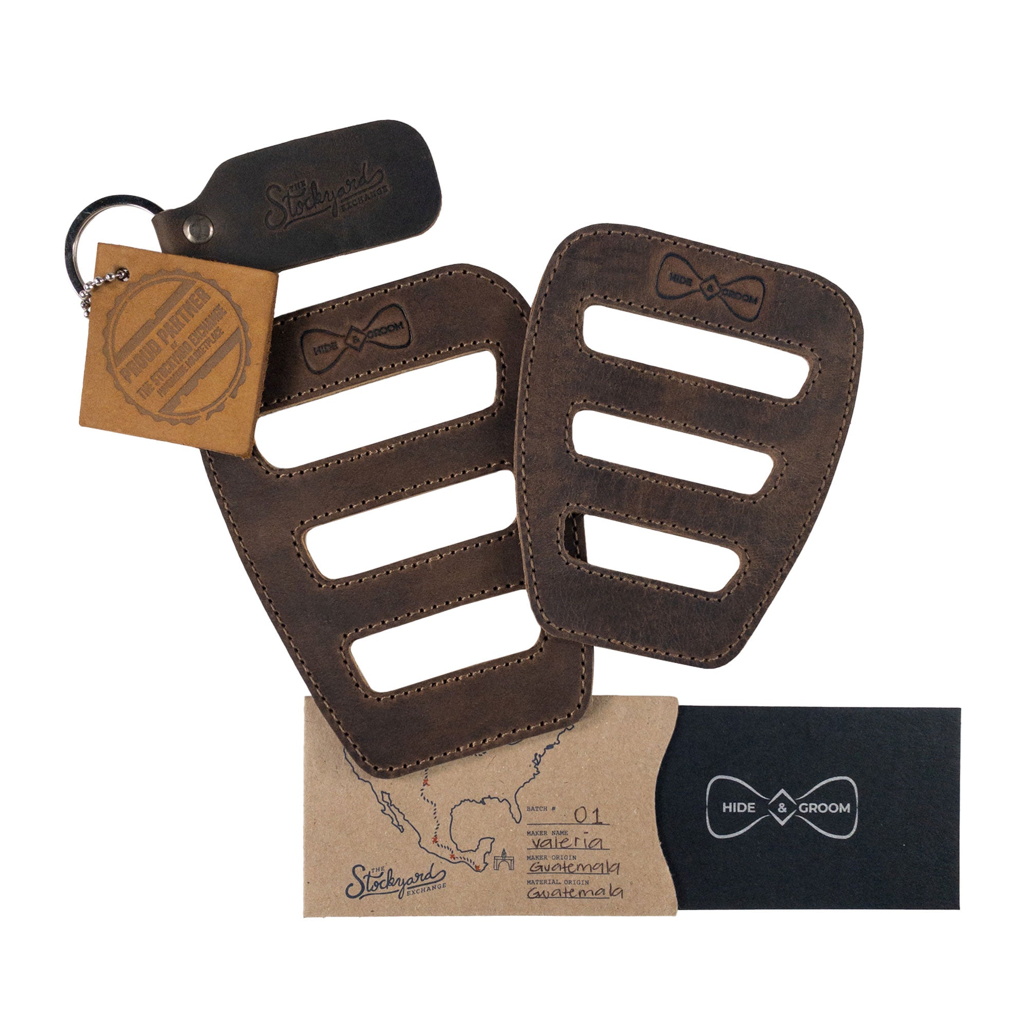 Set of 2 Square Pocket Holders - Stockyard X 'The Leather Store'