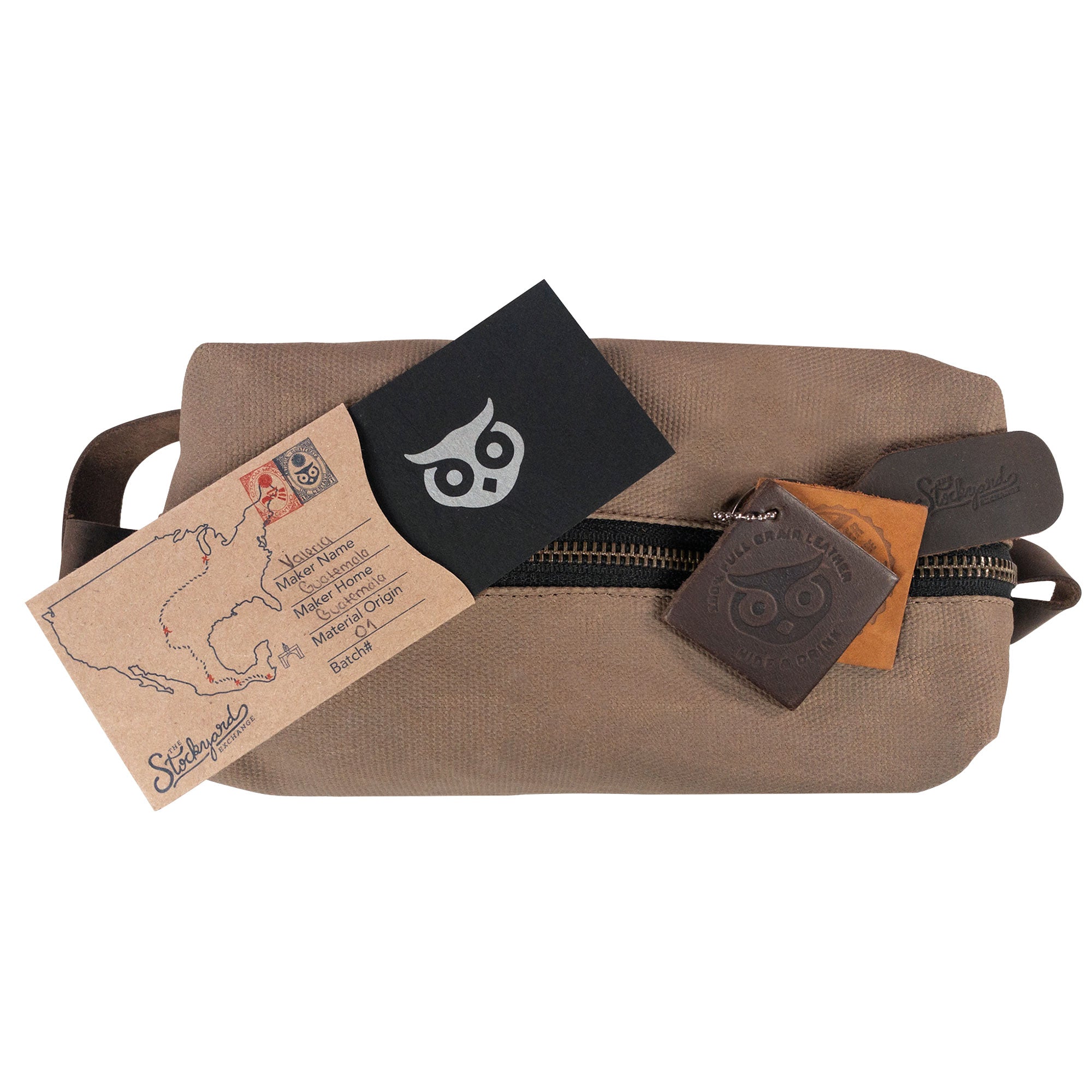 Square Dopp Kit Utility Bag - Stockyard X 'The Leather Store'