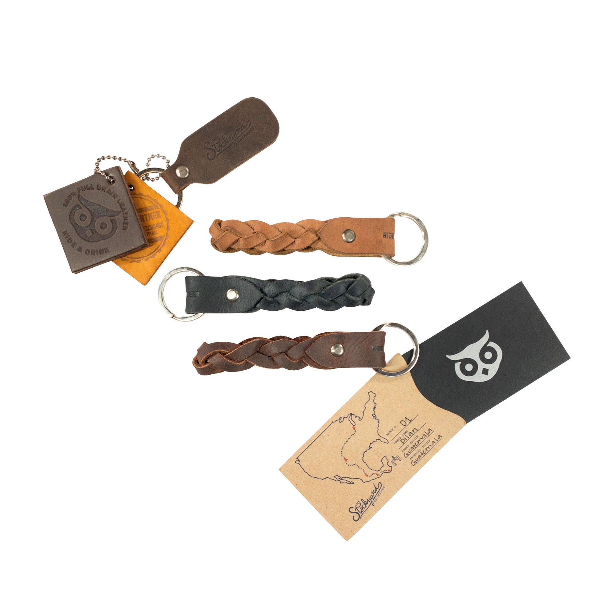 Braided Keychain (3 Pack) - Stockyard X 'The Leather Store'