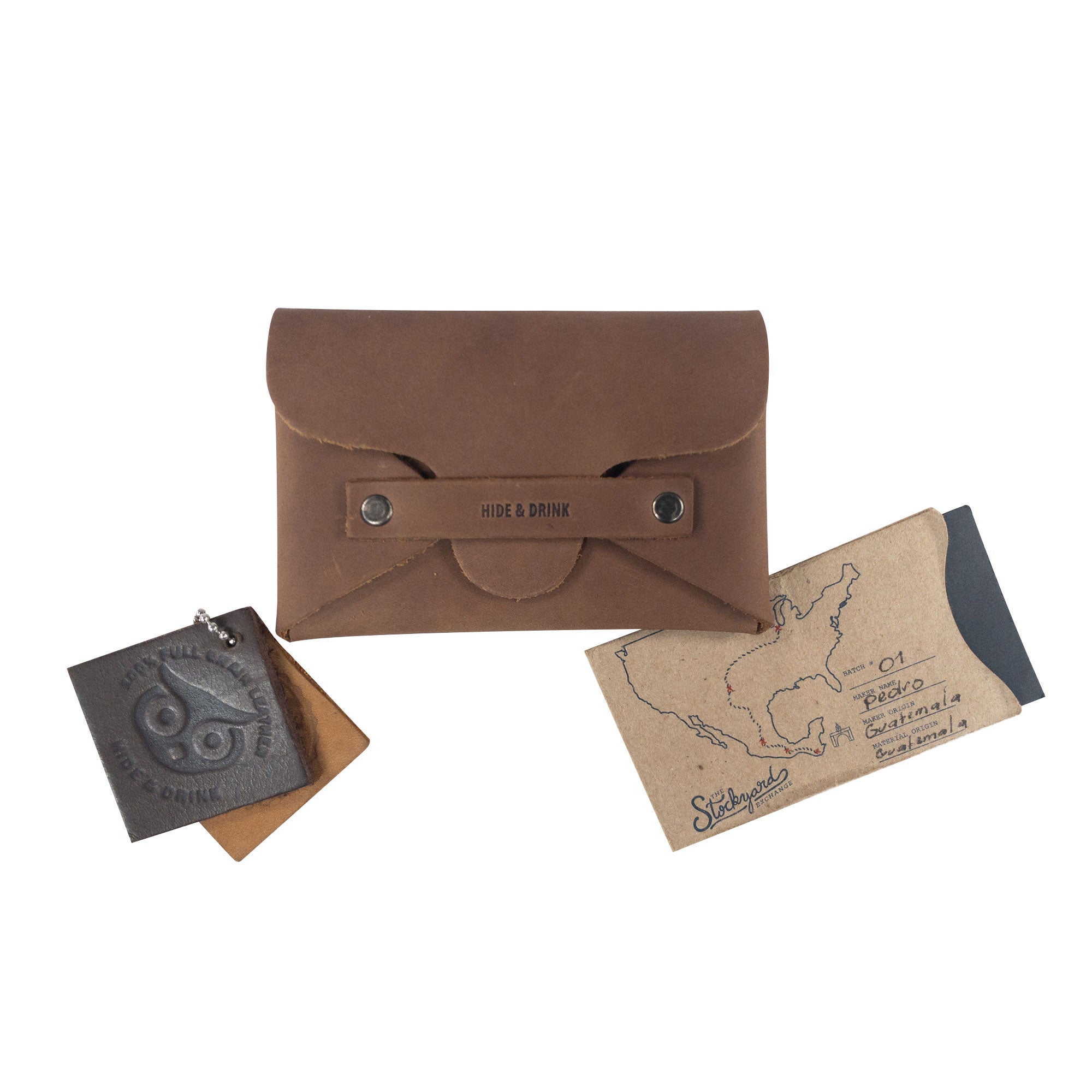 Introducing Hide & Drink's Snapless Business Card Holder, a timeless vintage wallet for men and women. This sturdy pouch, made from Full Grain Leather, expertly organizes your essentials and showcases artisan techniques from La Antigua Guatemala & Oaxaca Mexico, making it a perfect gift or personal accessory.