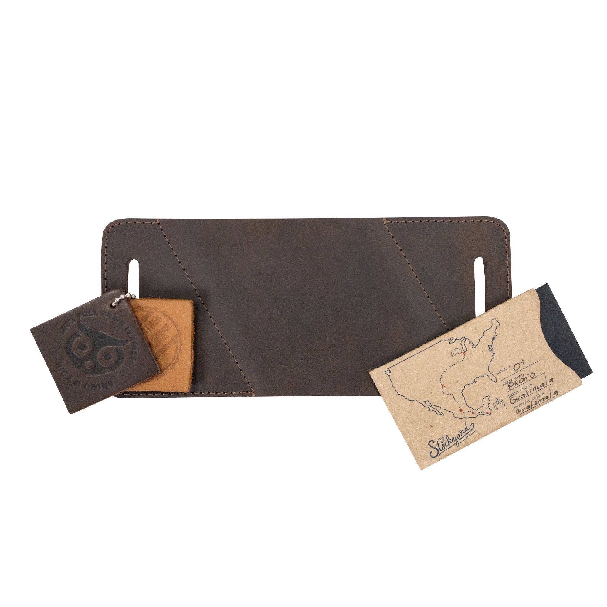 Rustic Waist Holster for Apple iPhone 14 Pro Max by Hide & Drink displayed with care instructions. Made from premium Full Grain Leather, this Waist Holster for Apple iPhone 14 Pro Max is hand cut and fire branded, reflecting artisan craftsmanship from La Antigua Guatemala & Oaxaca Mexico.