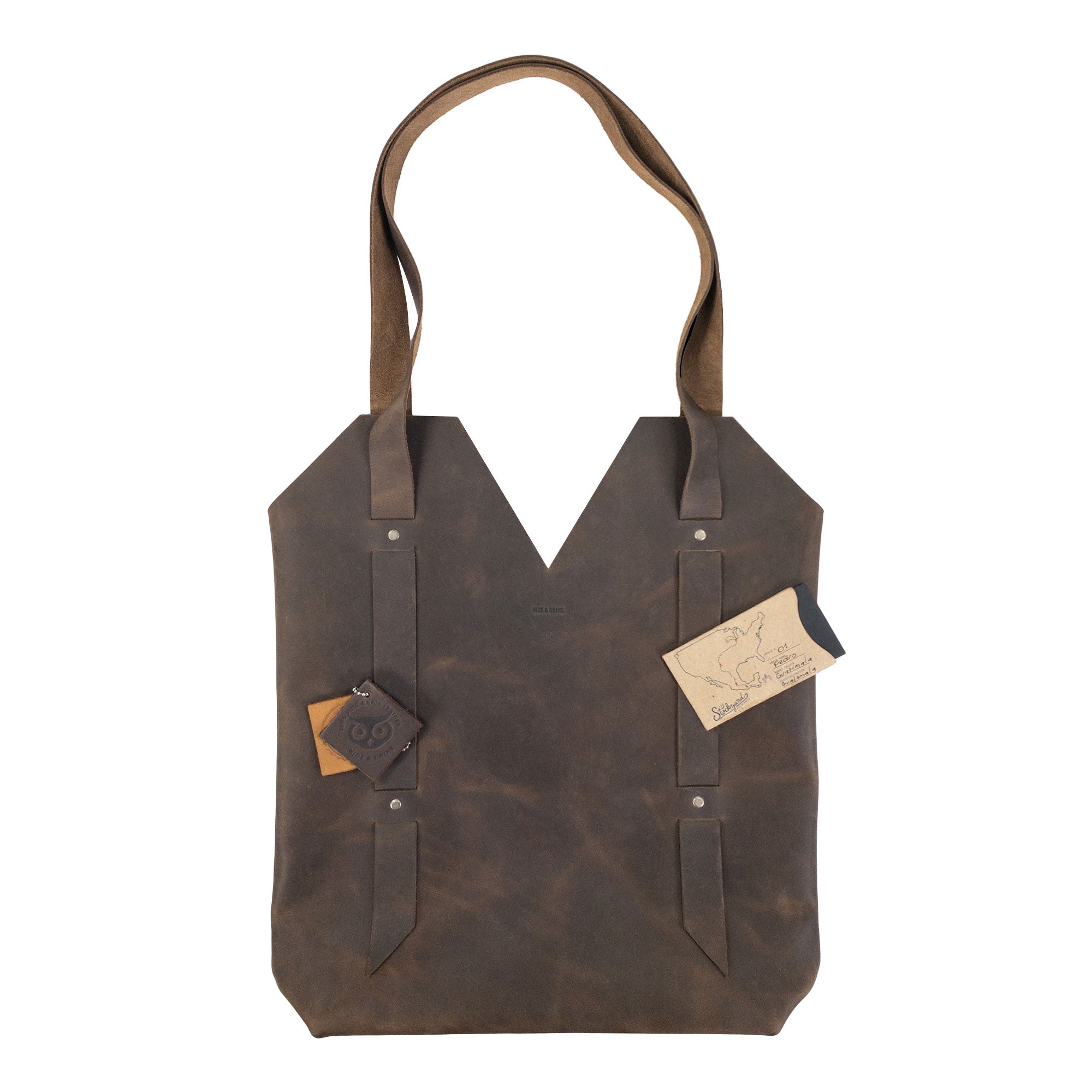 Riveted Tote Bag for Women with Shoulder Straps - Stockyard X 'The Leather Store'