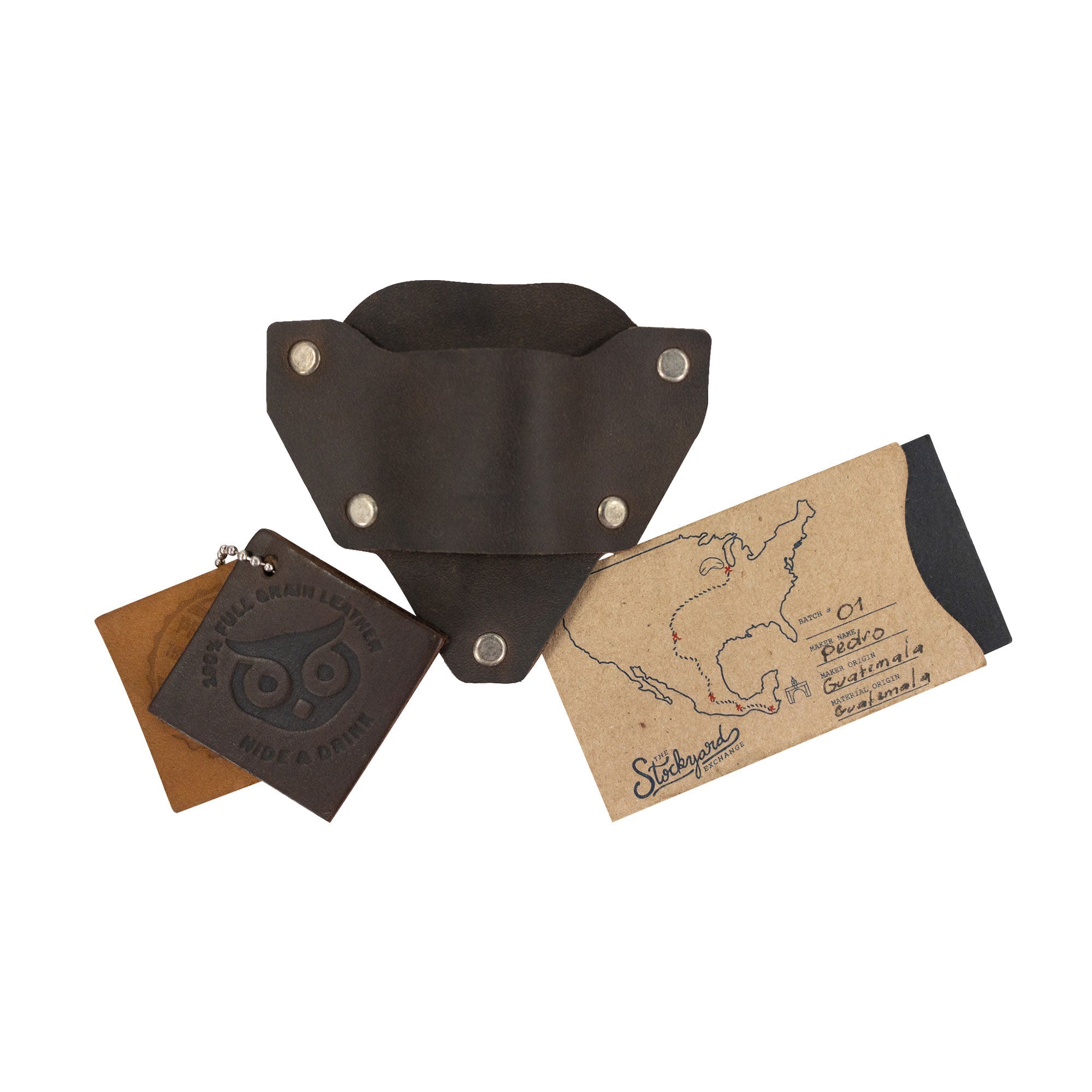 Riveted Mini Flashlight Holder for Belt - Stockyard X 'The Leather Store'