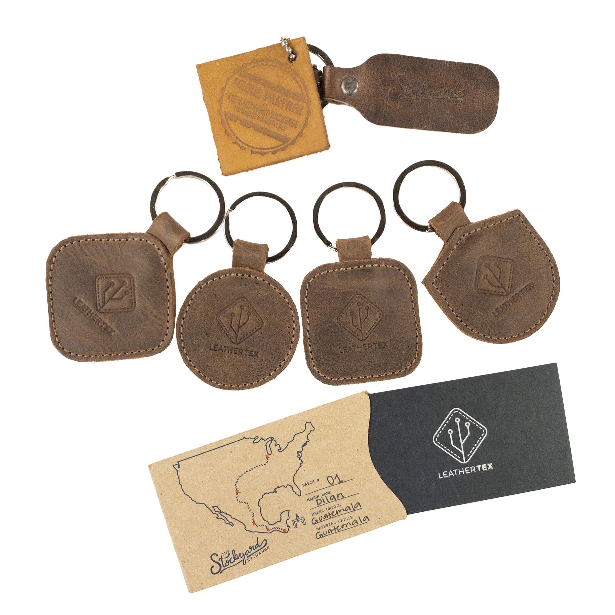 AirTag Keyrings 4 Pack - Stockyard X 'The Leather Store'