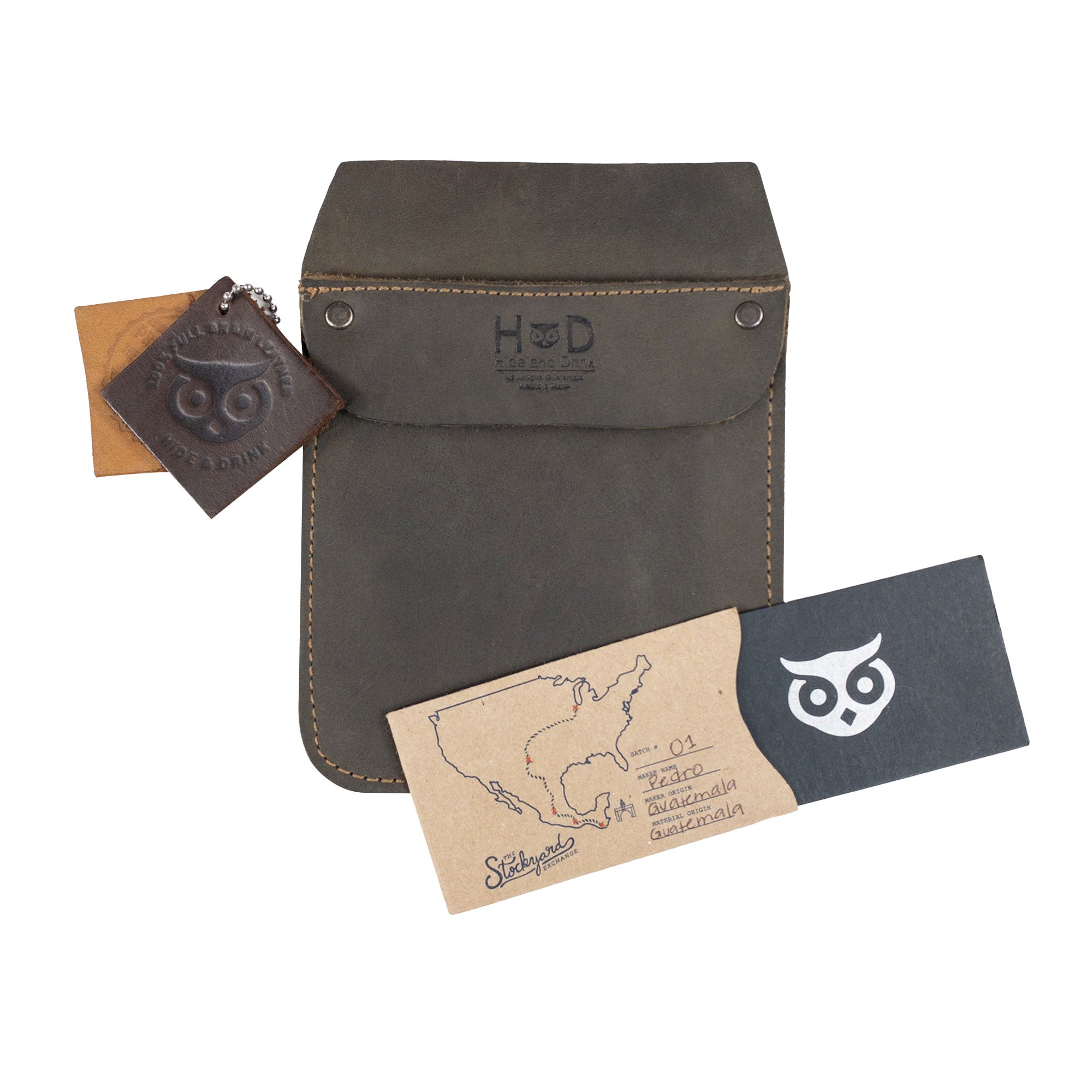 Hide & Drink Leather Work Pocket showing fine details of its leather and stitching. This artisan-crafted Leather Work Pocket is perfect for keeping tools organized and accessible in style.