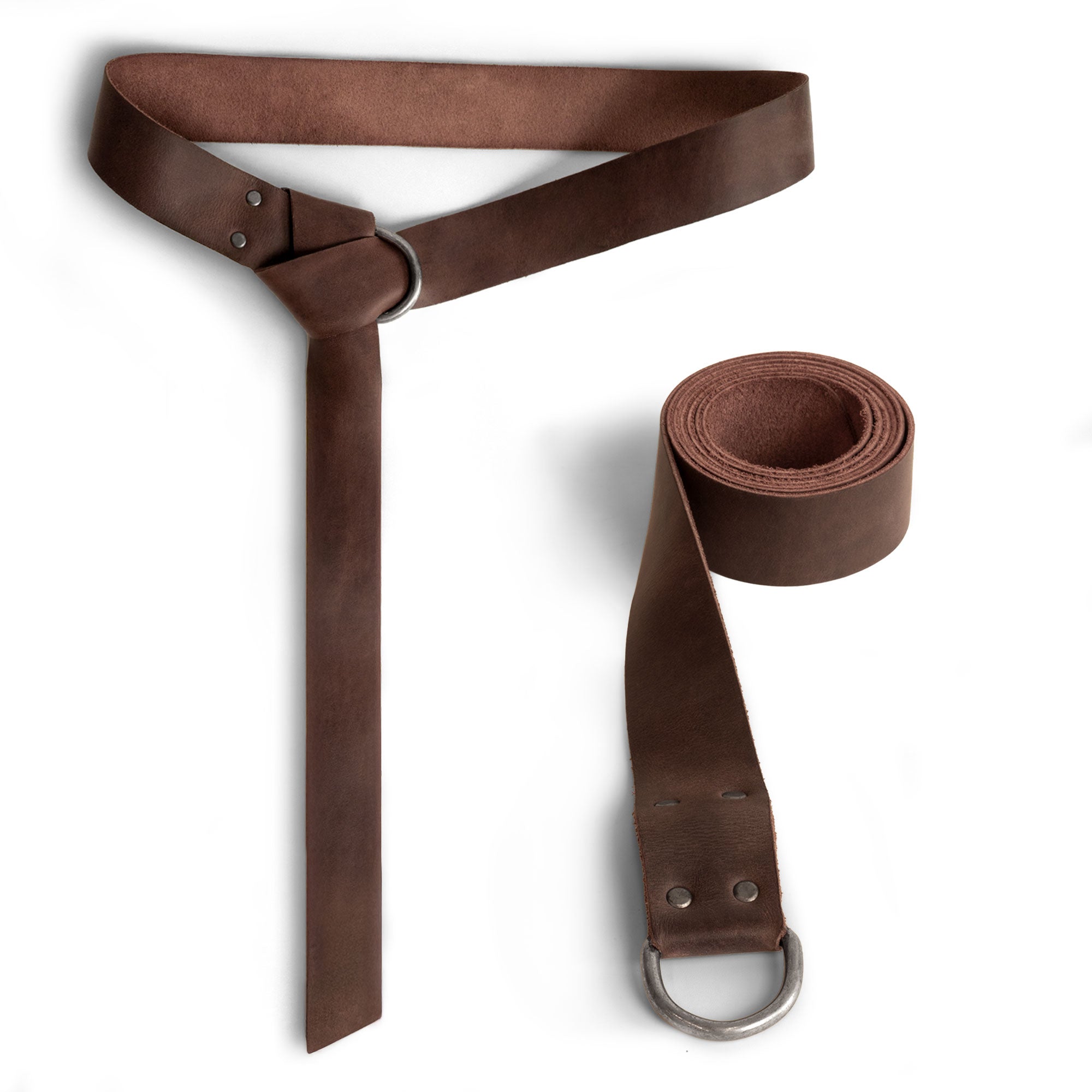 Medieval Knight Belt by Hide & Play, showcasing a stylish Full Grain Leather Medieval Knight Belt for Men, perfect as a Renaissance Viking Belt for Costume or Cosplay. This waist accessory is handmade with small batch production techniques in La Antigua, Guatemala, featuring hand cut, hand sewn craftsmanship and fire branding for an artisan touch.