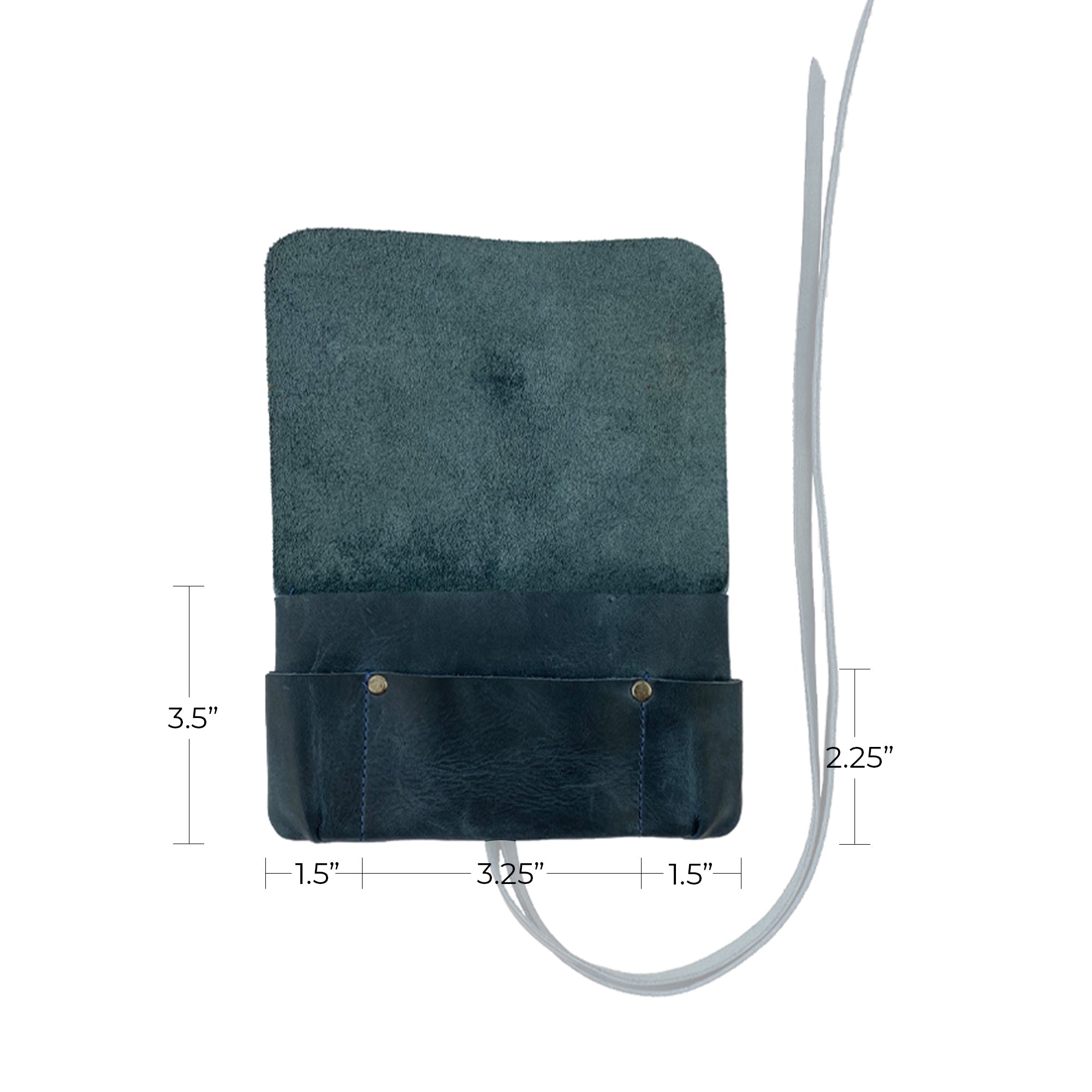 Showcasing the Hide & Drink Tobacco Pouch with its internal design, ideal for keeping your smoking accessories organized, crafted from full grain leather.