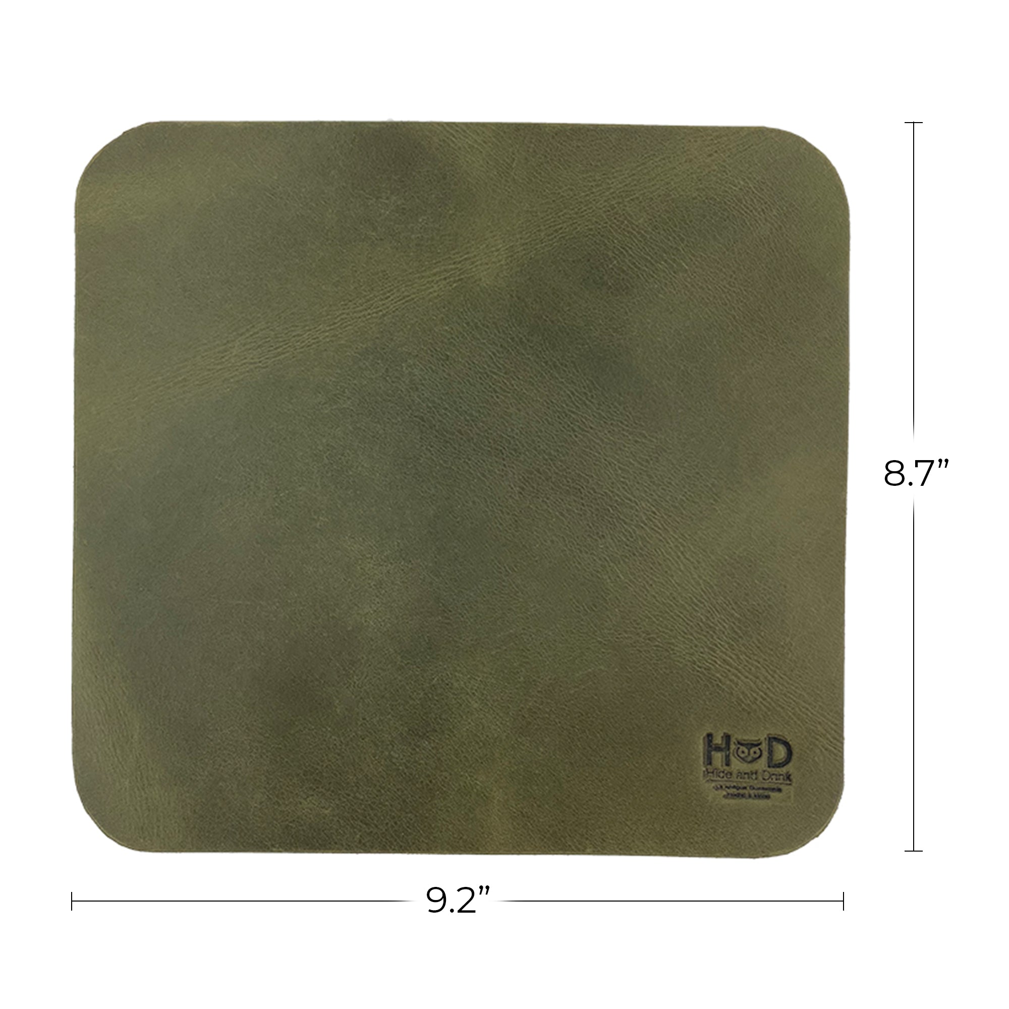 Hide & Drink Mousepad featuring an inviting orange color, embodying quality and style. This non-slip leather mousepad is ideal for gaming and professional use, handcrafted in La Antigua Guatemala & Oaxaca Mexico.