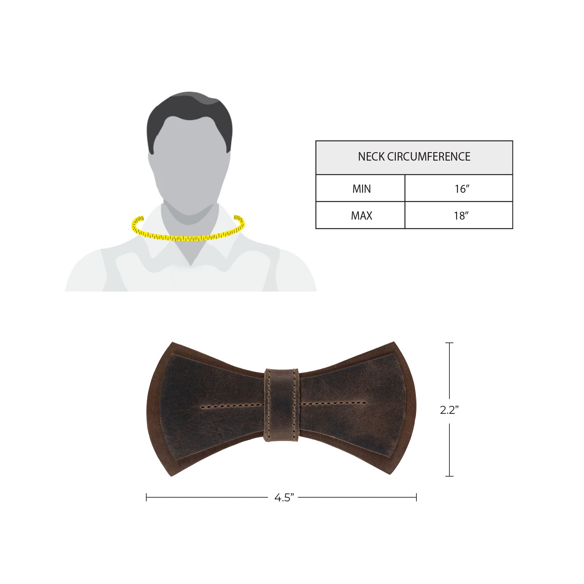 Minimalist Bow Tie for Groomsmen - Stockyard X 'The Leather Store'
