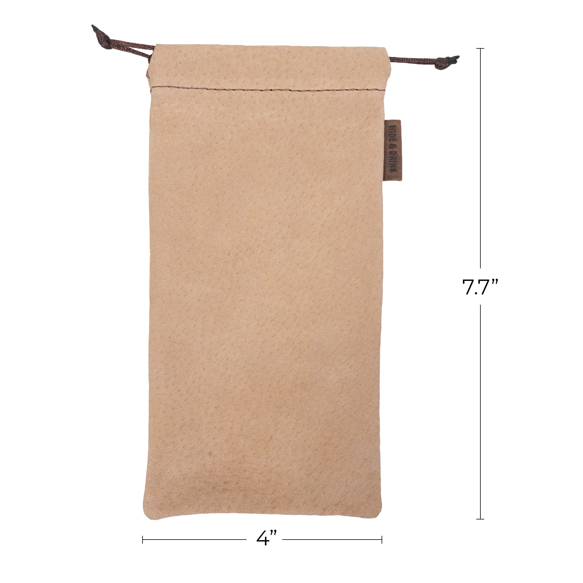 Hide & Drink Drawstring Bag for Pipe, designed from quality sheepskin leather. This handmade item offers a practical solution for storing your tobacco pipe, highlighting the artistry of local artisans from Guatemala & Oaxaca.