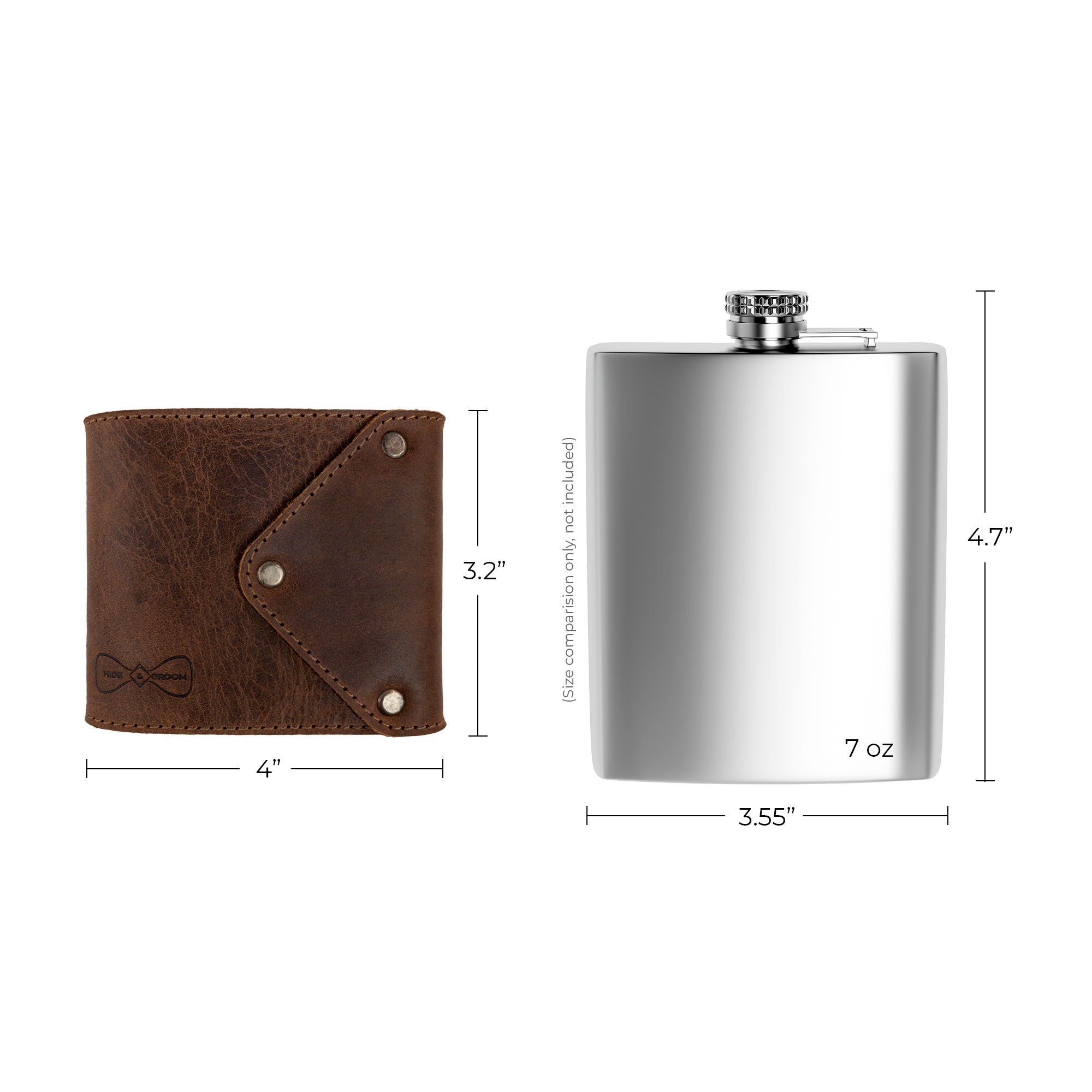Liquor Flask Sleeve for Men - Stockyard X 'The Leather Store'