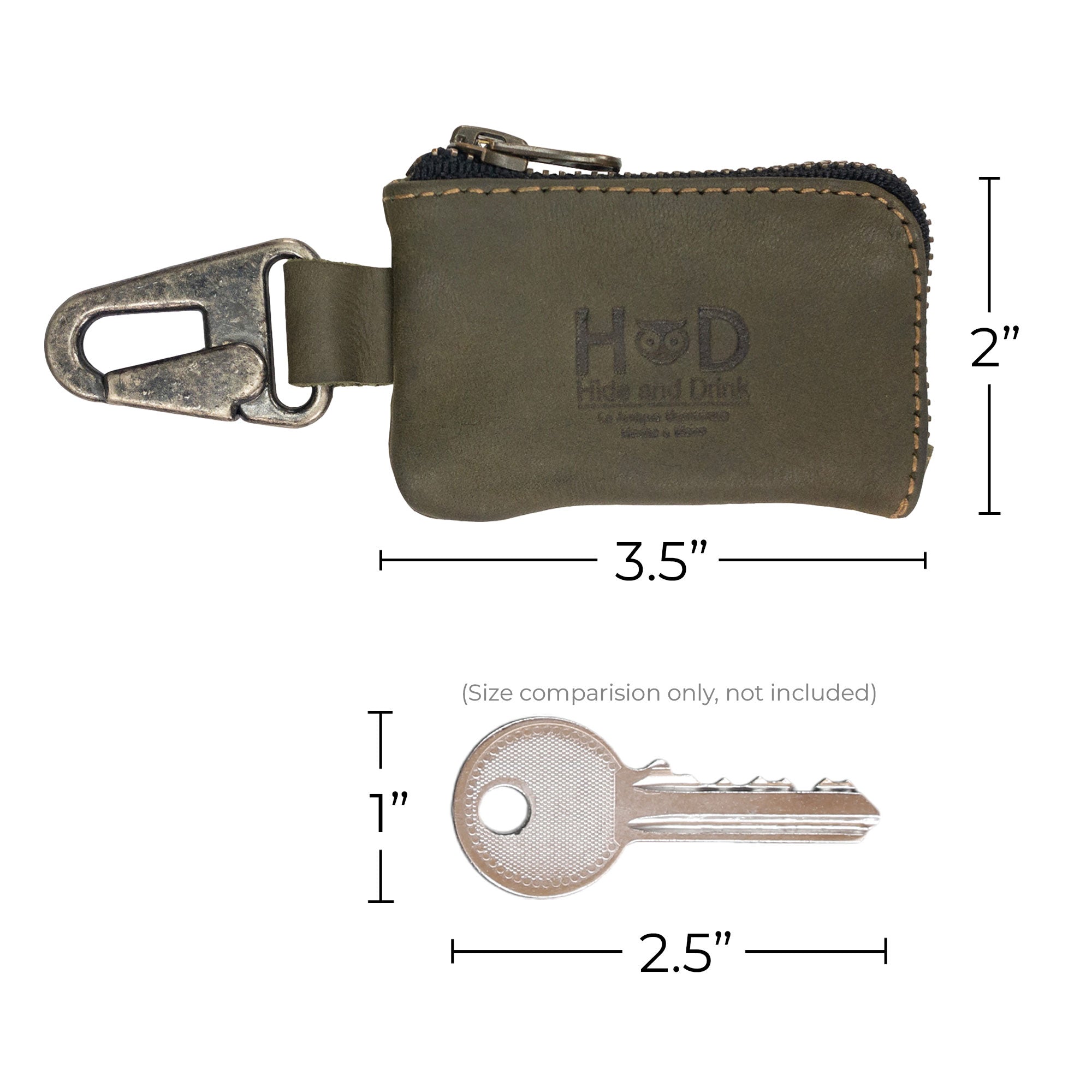Hide & Drink Car Key Holder displayed with packaging, emphasizing its artisanal quality while showcasing its functionality for cash and small accessories like headphone cables, secured by a Nickel Metal Clasp. StockyardX, Small Batch Production, Hand Cut, Hand Sewn, Fire Branded, Artisan, Handmade in La Antigua Guatemala & Oaxaca Mexico.