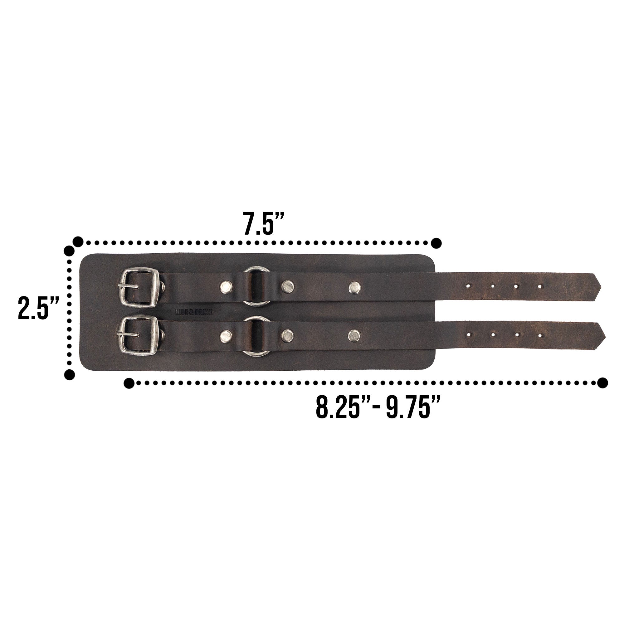 Adjustable 2 Ring Cuff - Stockyard X 'The Leather Store'