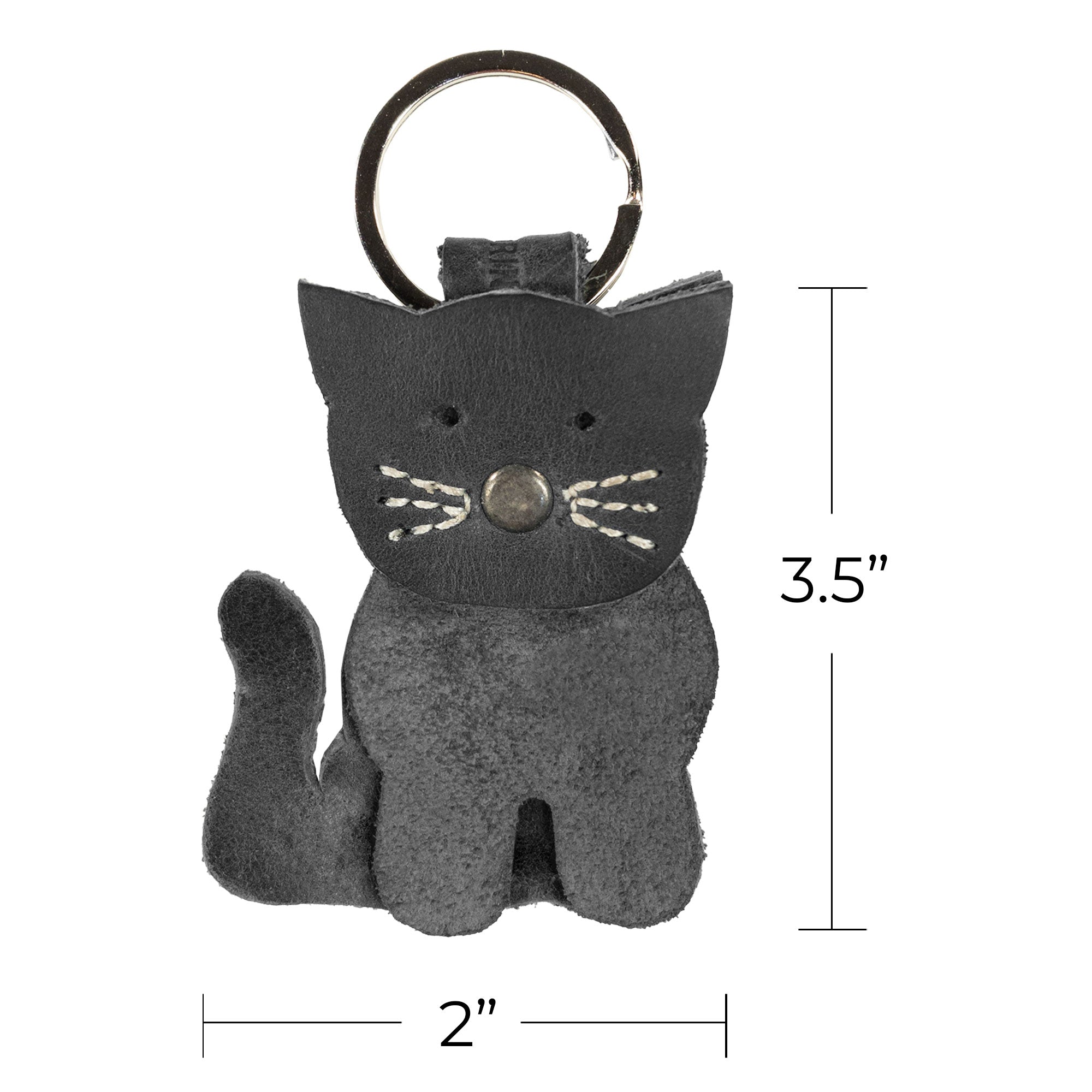 Stacked Cat Keychain - Stockyard X 'The Leather Store'