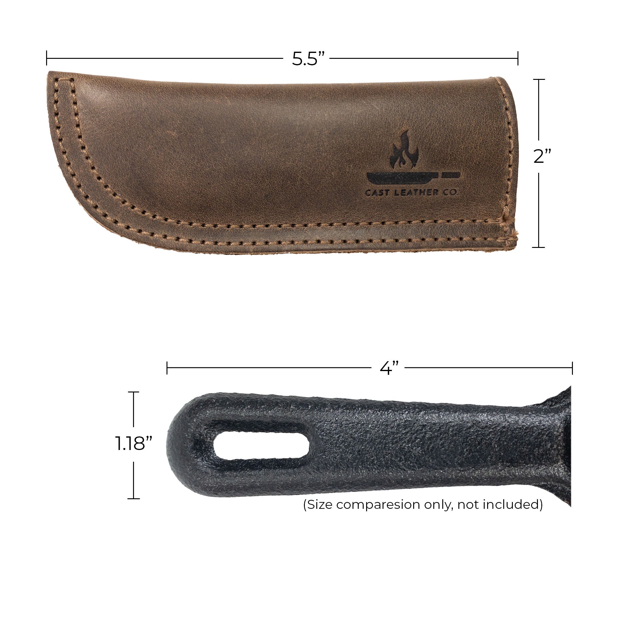 Hot Handle Protector for Cast Iron Skillet - Stockyard X 'The Leather Store'