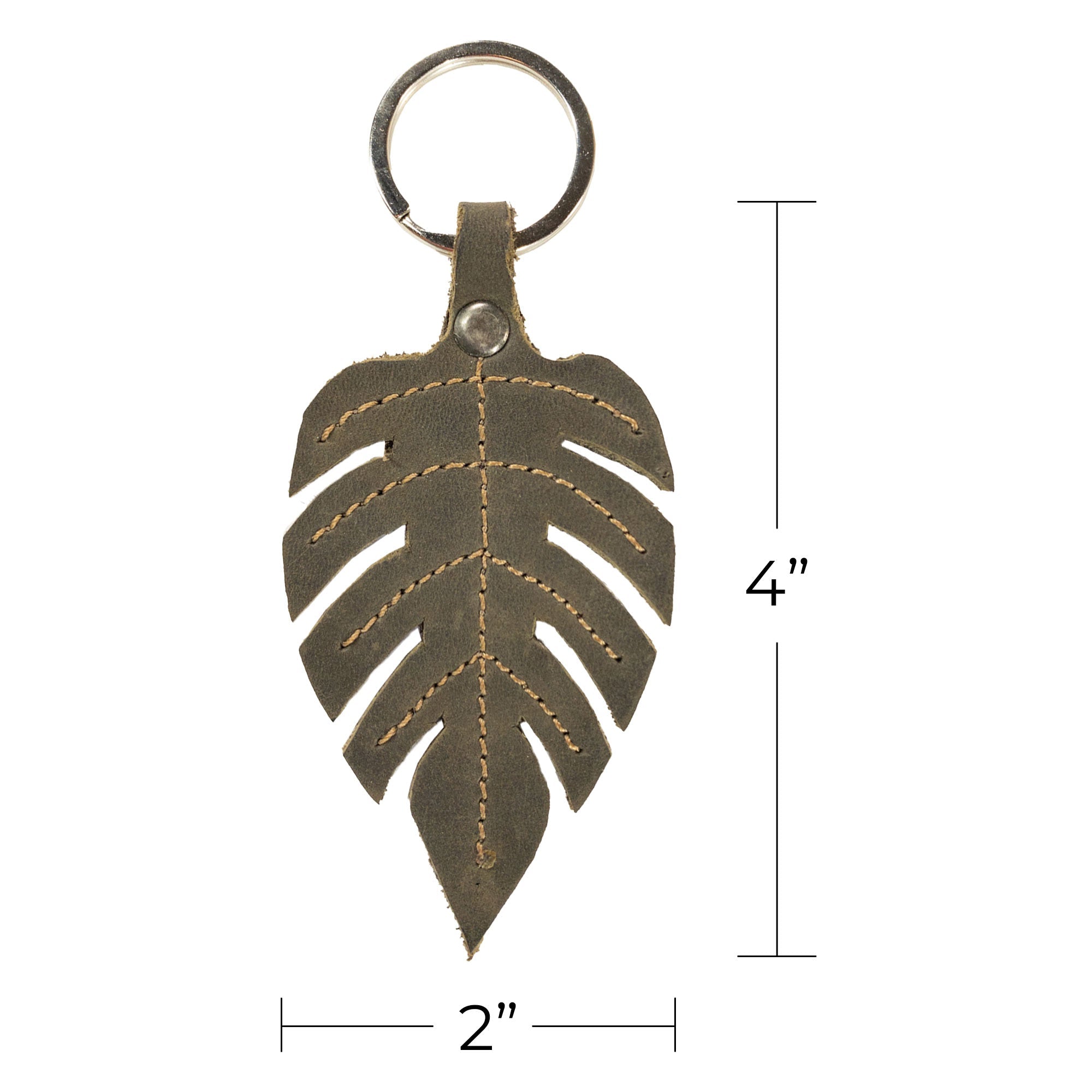 Compound Leaves Keychain - Stockyard X 'The Leather Store'
