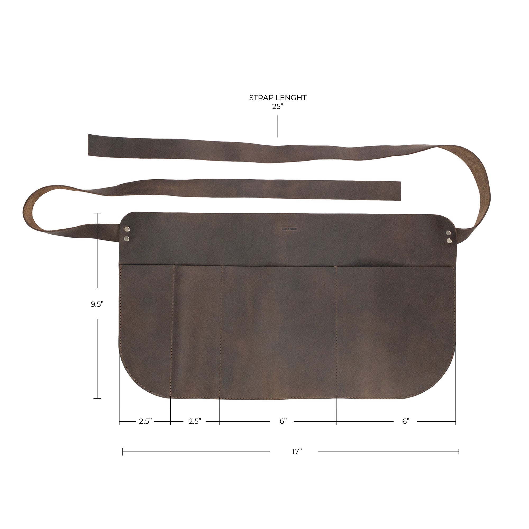 Minimalist Waiter/Waitress Waist Apron - Stockyard X 'The Leather Store'