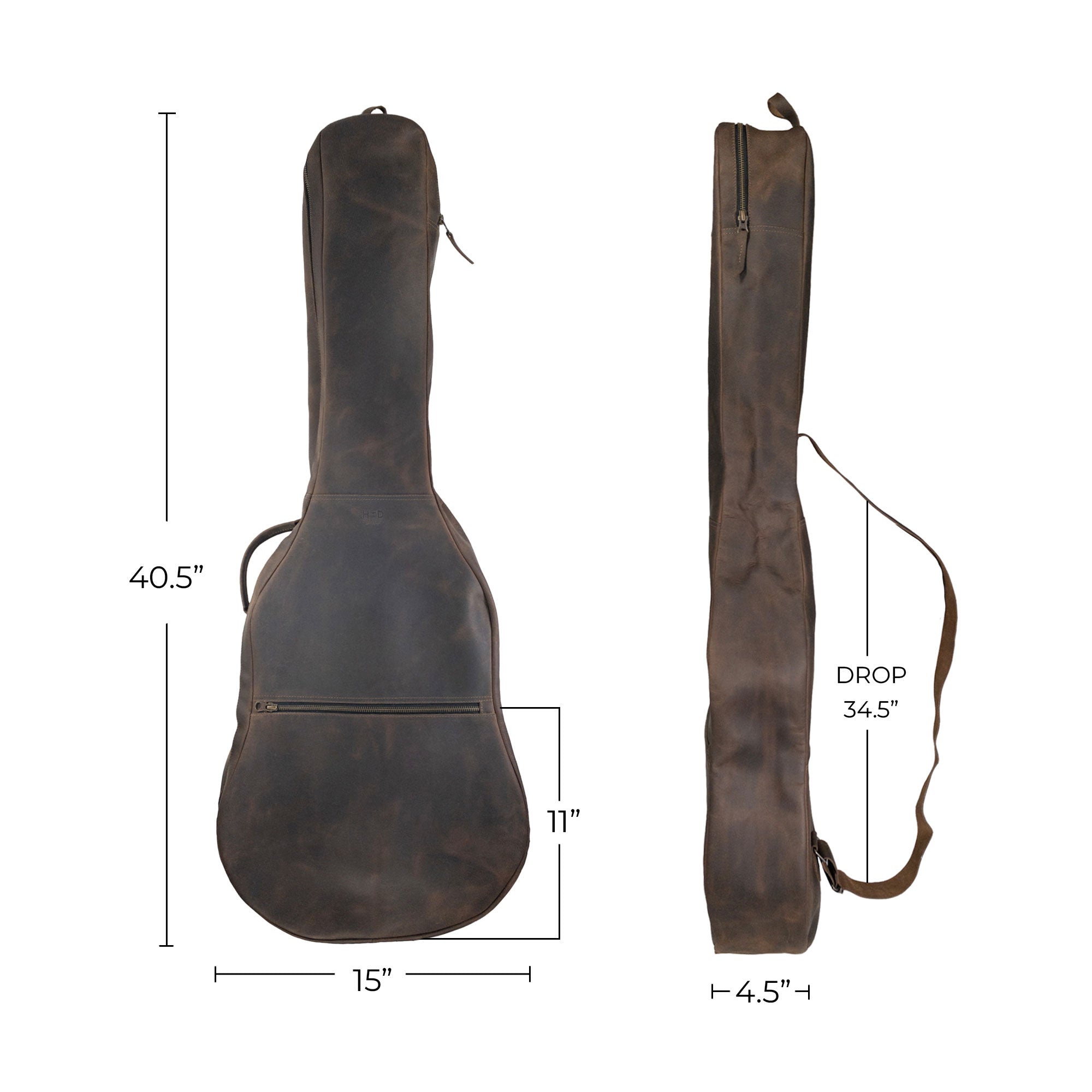 Acoustic Guitar Bag with Adjustable Double Straps - Stockyard X 'The Leather Store'