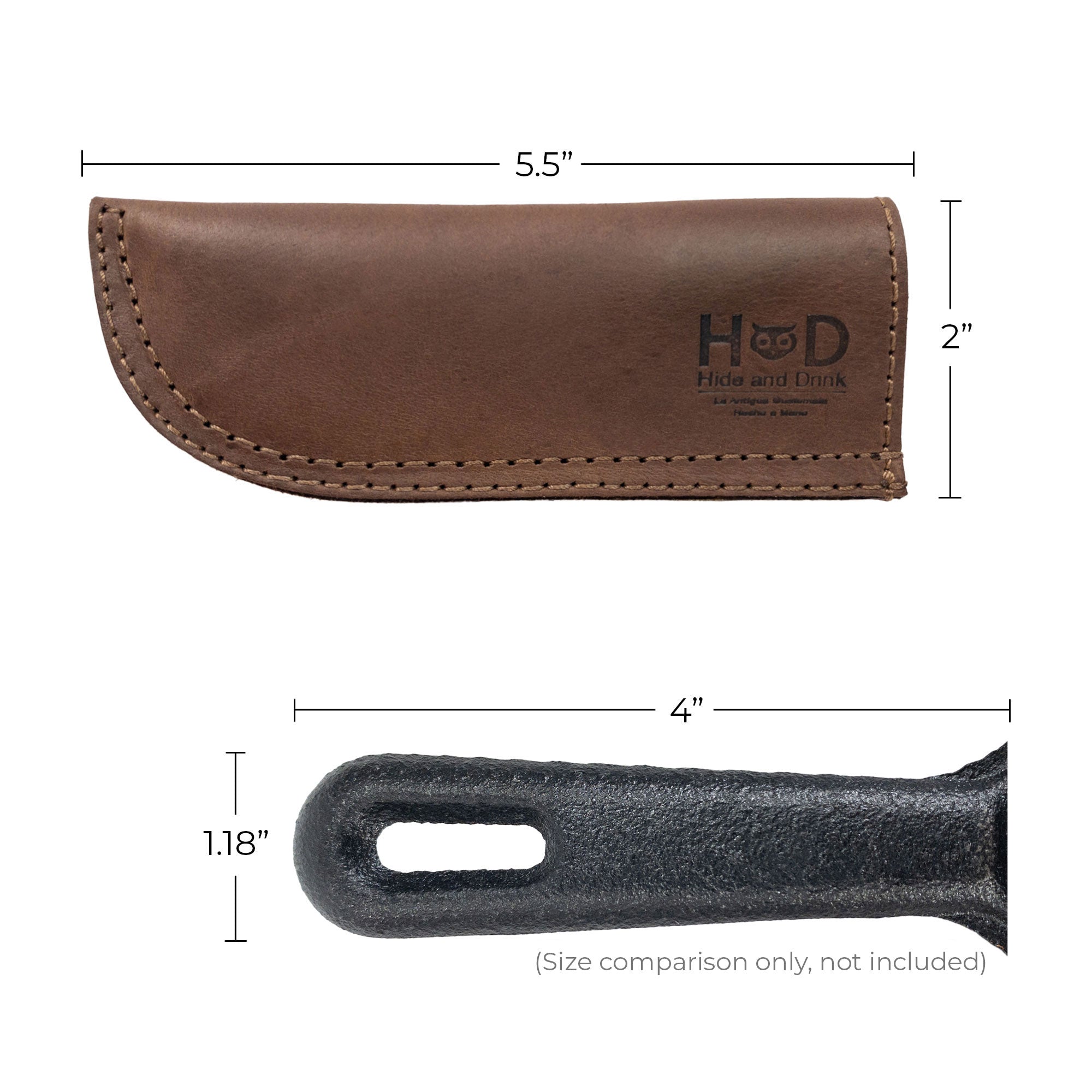 Hot Pan Handle Cover by Hide & Drink, featuring a sleek design perfect for frying pans. This artisan-crafted piece is sturdy, durable, and handmade in La Antigua Guatemala & Oaxaca Mexico.