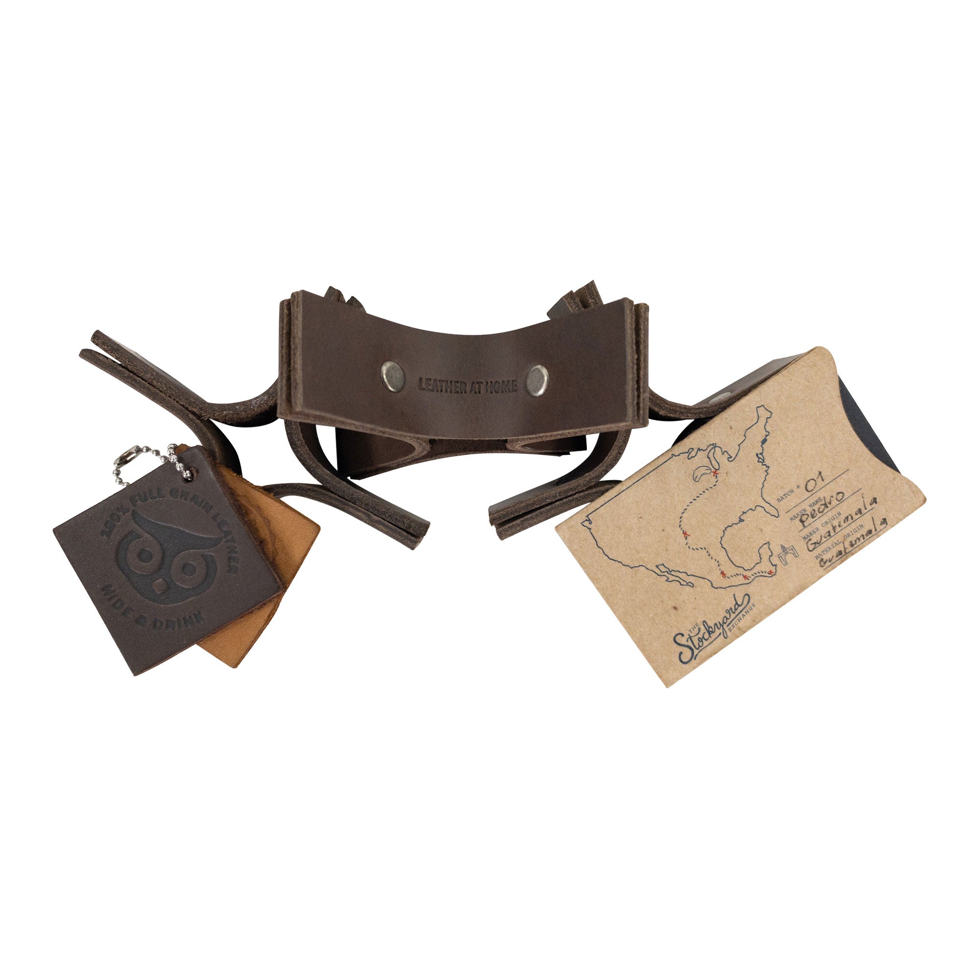 Minimalist Set of 3 Candel Base Holder - Stockyard X 'The Leather Store'