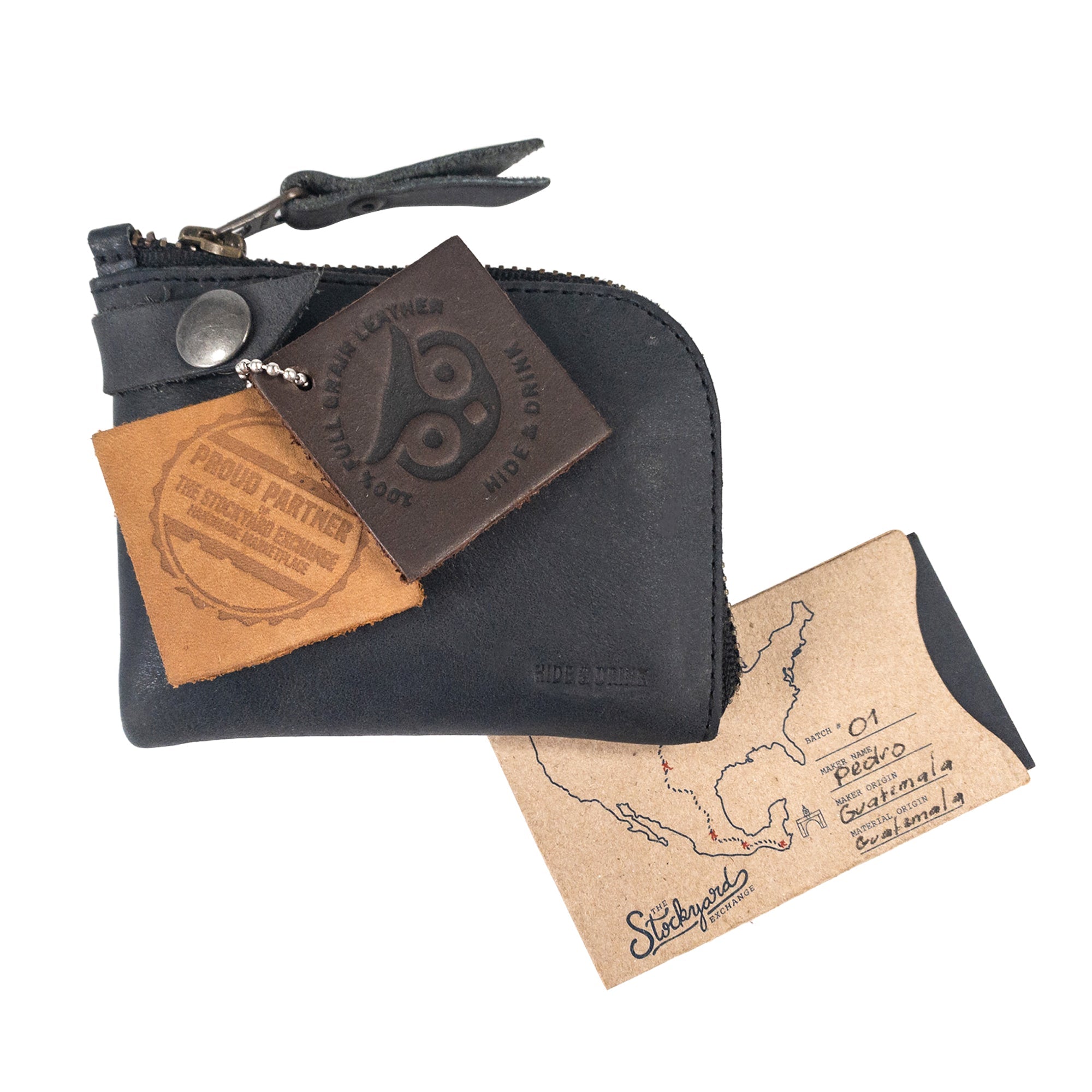 Lion's Mane Zippered Wallet by Hide & Drink, showcasing a beautifully crafted wallet perfect for holding essential cards and bills. Ideal for those seeking a quality mini wallet.