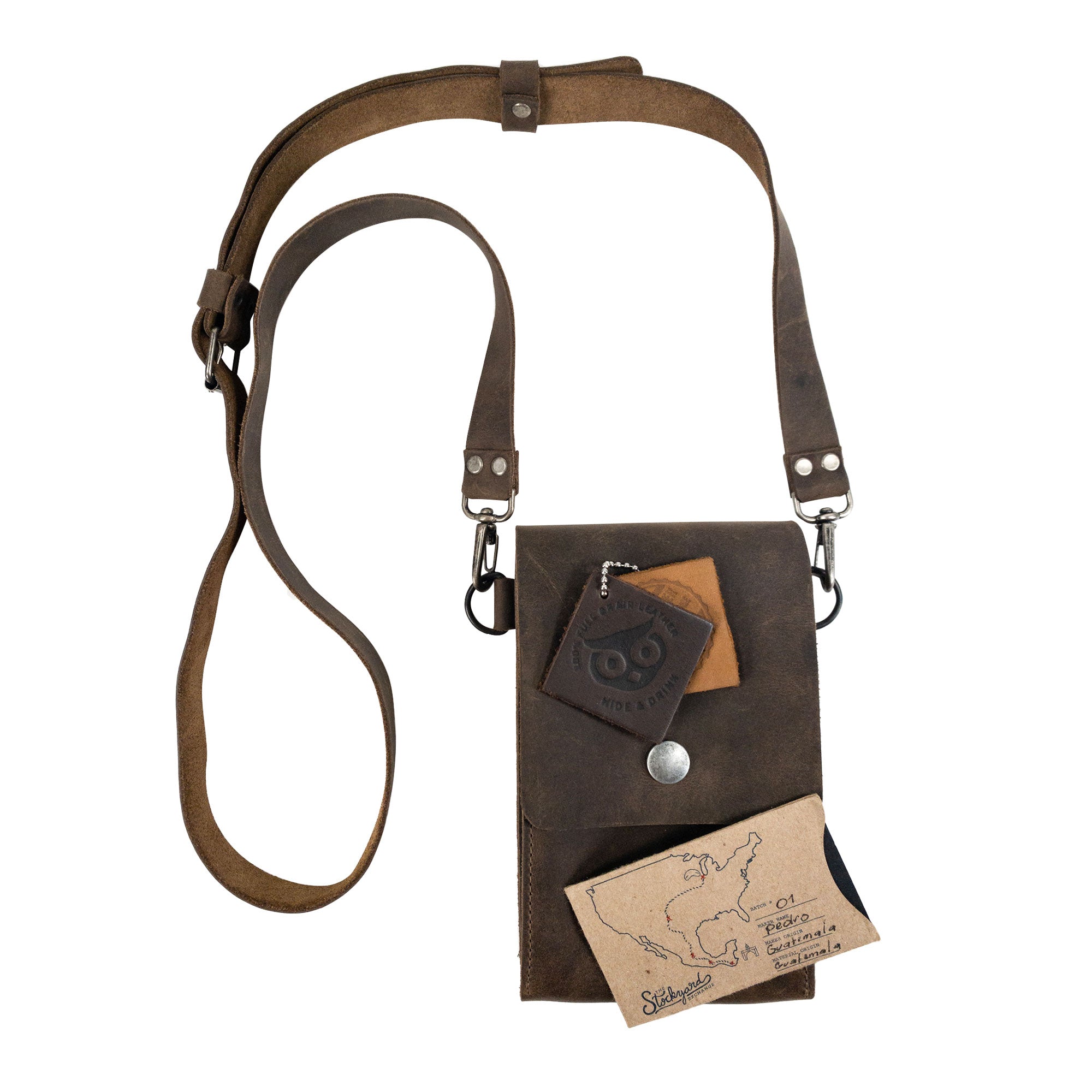 Double Pouch Bag for Cellphone - Stockyard X 'The Leather Store'