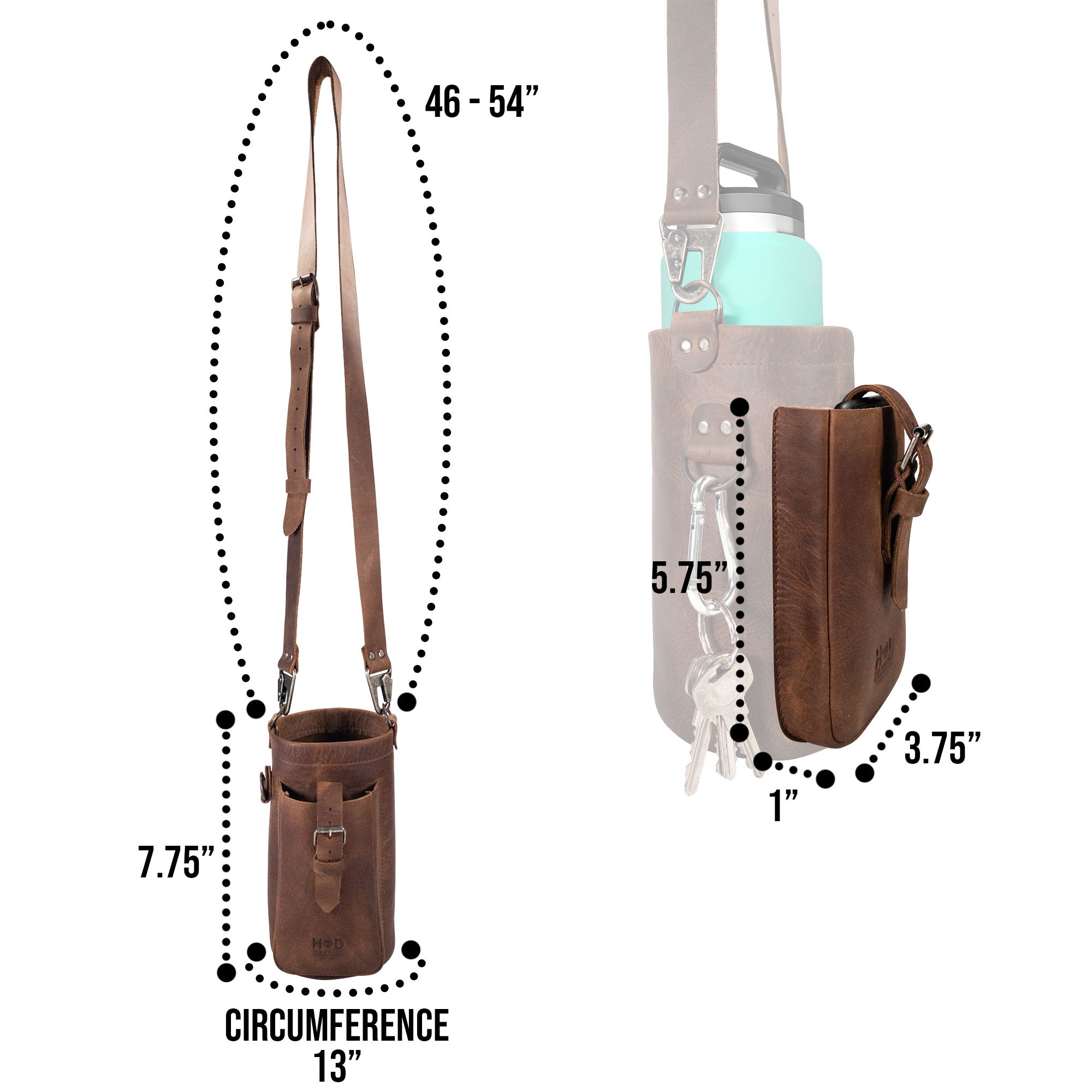 Hiker Bottle Pouch - Stockyard X 'The Leather Store'