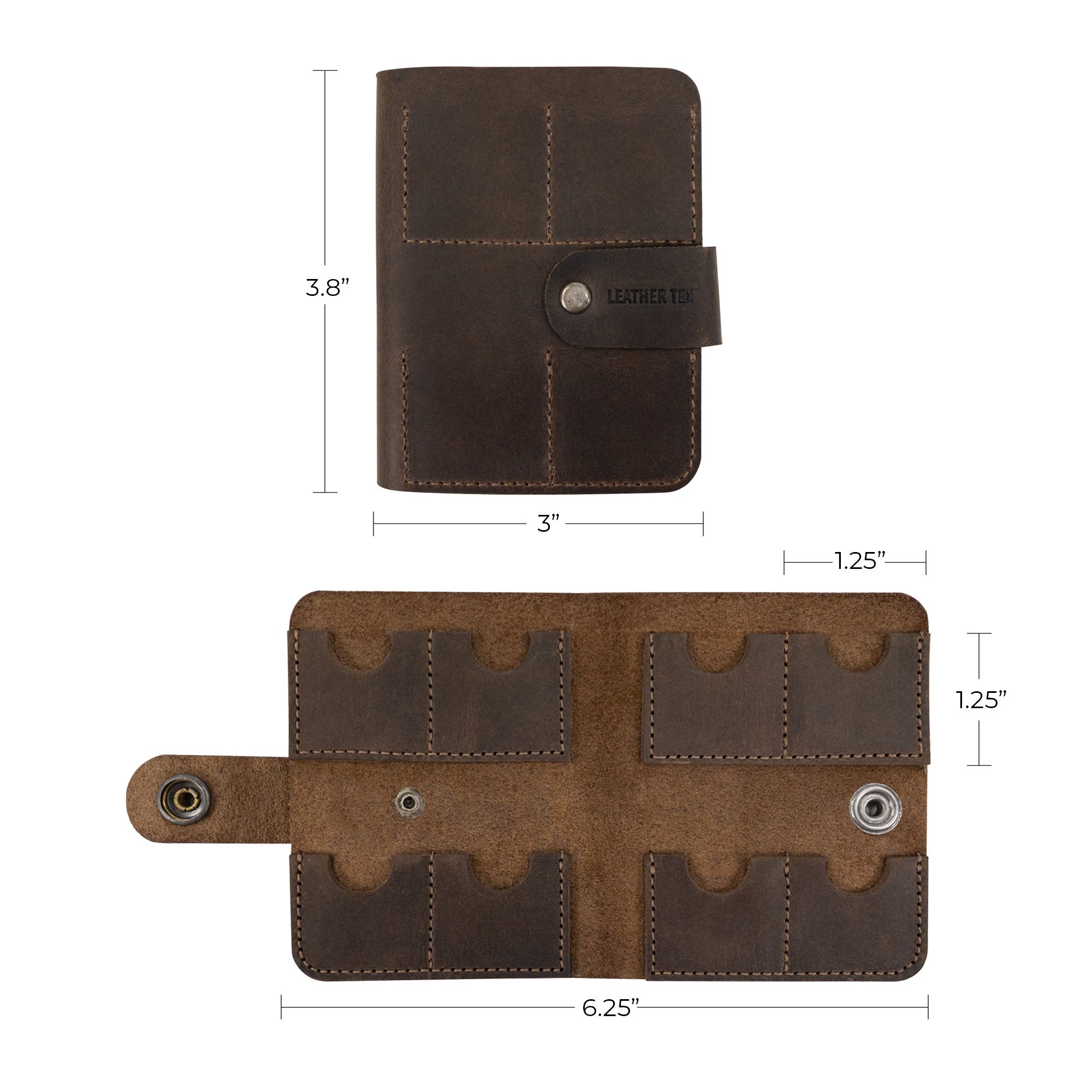 SD Card Bag with 8 Slots (SD Cards not Included) - Stockyard X 'The Leather Store'