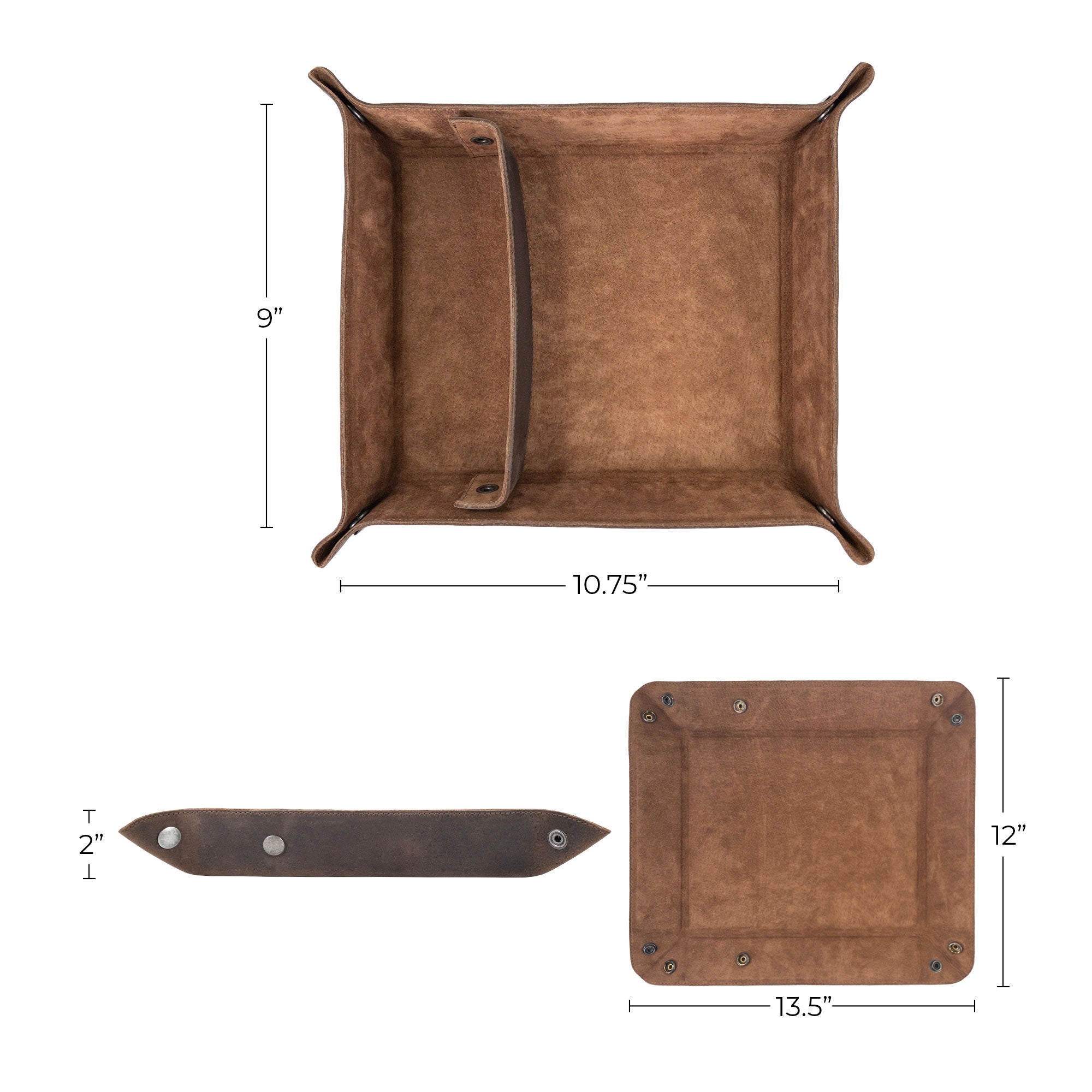 An image showcasing the Rectangular Catchall with Removable Compartment by Hide & Drink, accompanied by its tag highlighting the artisan details. This desktop storage unit is crafted from Full Grain Leather & Sheepskin, reflecting the precision of Small Batch Production, Hand Cut, Hand Sewn, and Fire Branded techniques, proudly made in La Antigua Guatemala & Oaxaca Mexico.