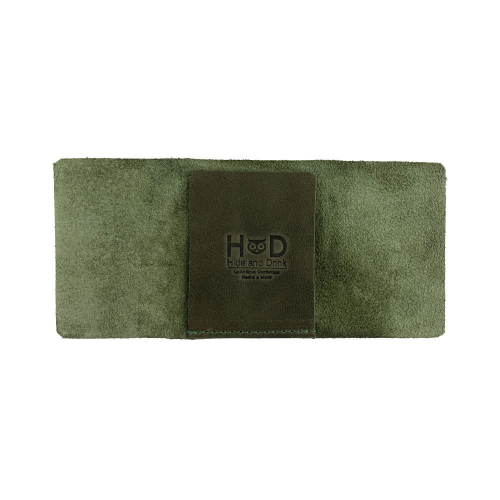 An image featuring the Hide & Drink Minimalist Wallet Bills Only in action with cash inserted, highlighting its utility. This Ultra Minimalist Wallet crafted from Full Grain Leather also serves as a stylish cash organizer with artisan excellence.