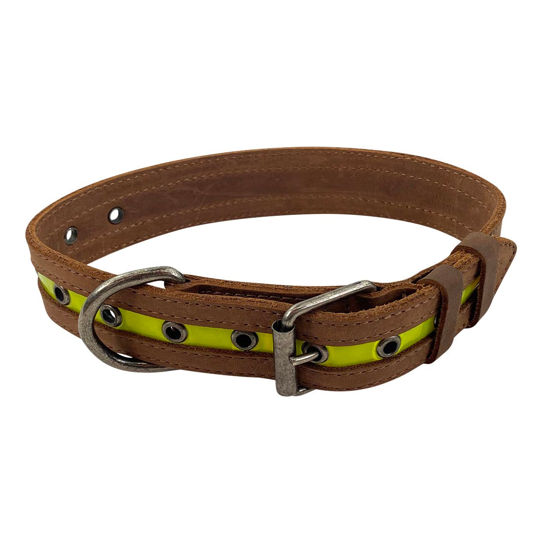 Rustic Reflective Dog Collar - Stockyard X 'The Leather Store'